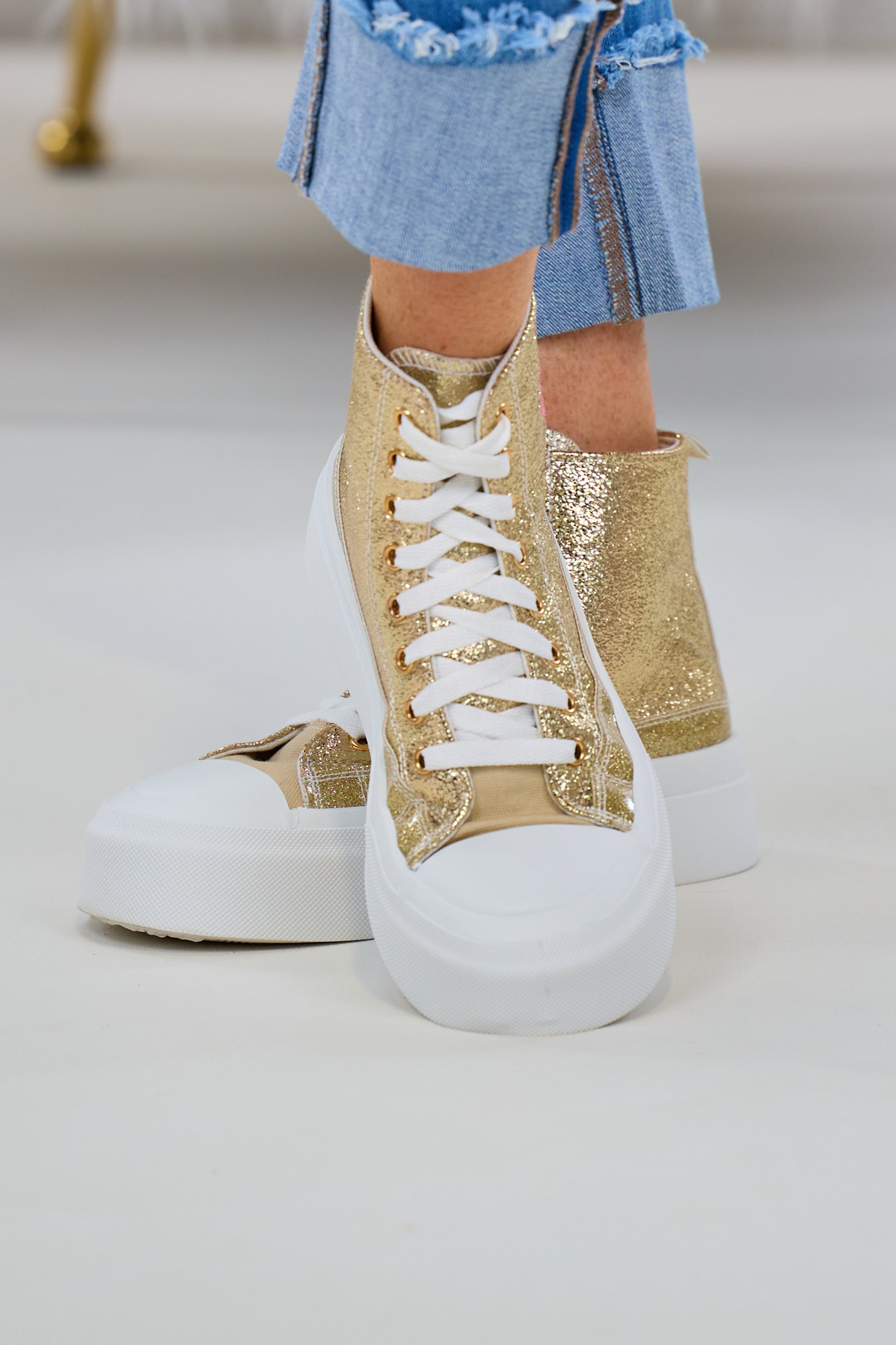 High Sneaker mit Plateausohle, gold von Trends & Lifestyle Deutschland GmbH