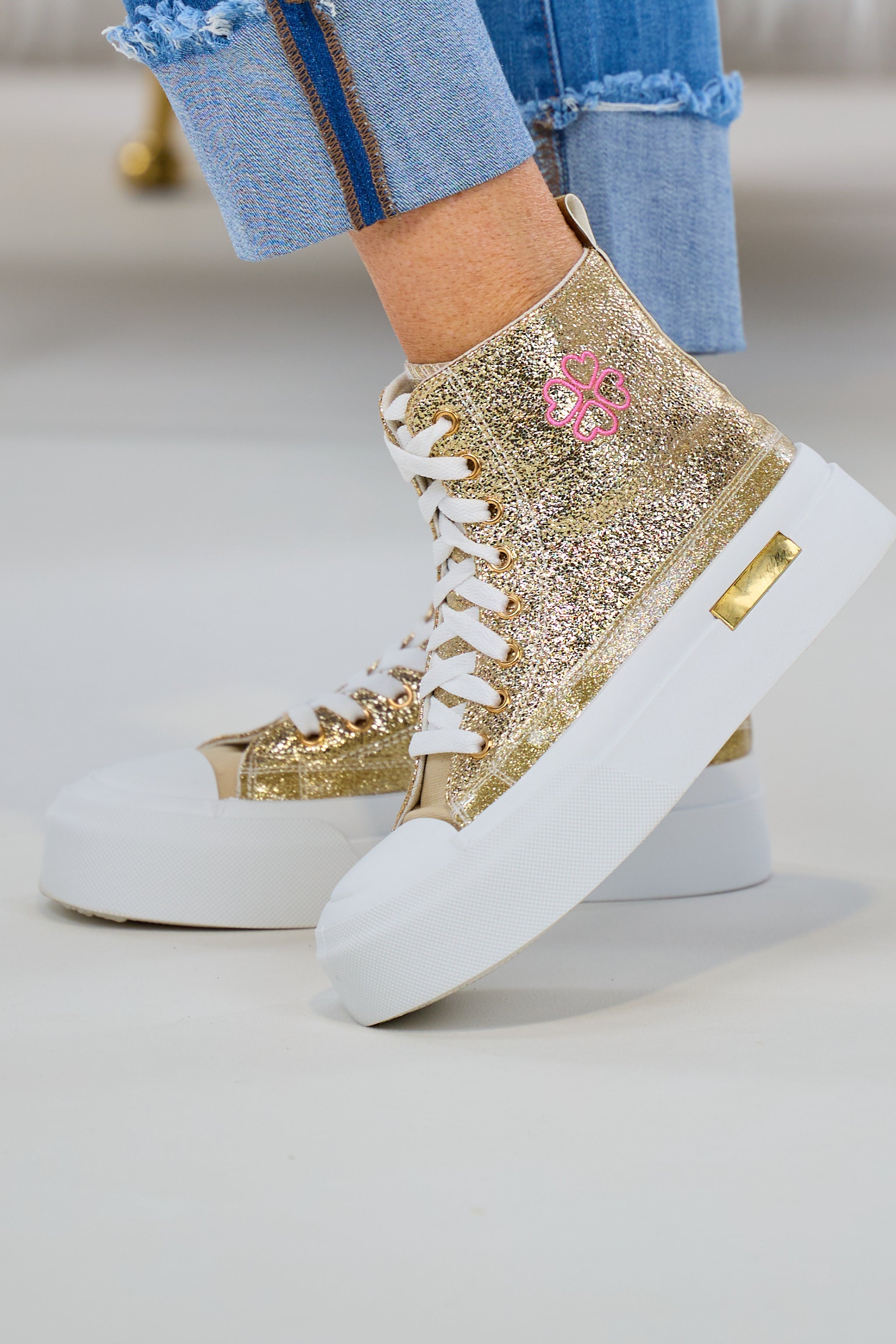 High Sneaker mit Plateausohle, gold von Trends & Lifestyle Deutschland GmbH