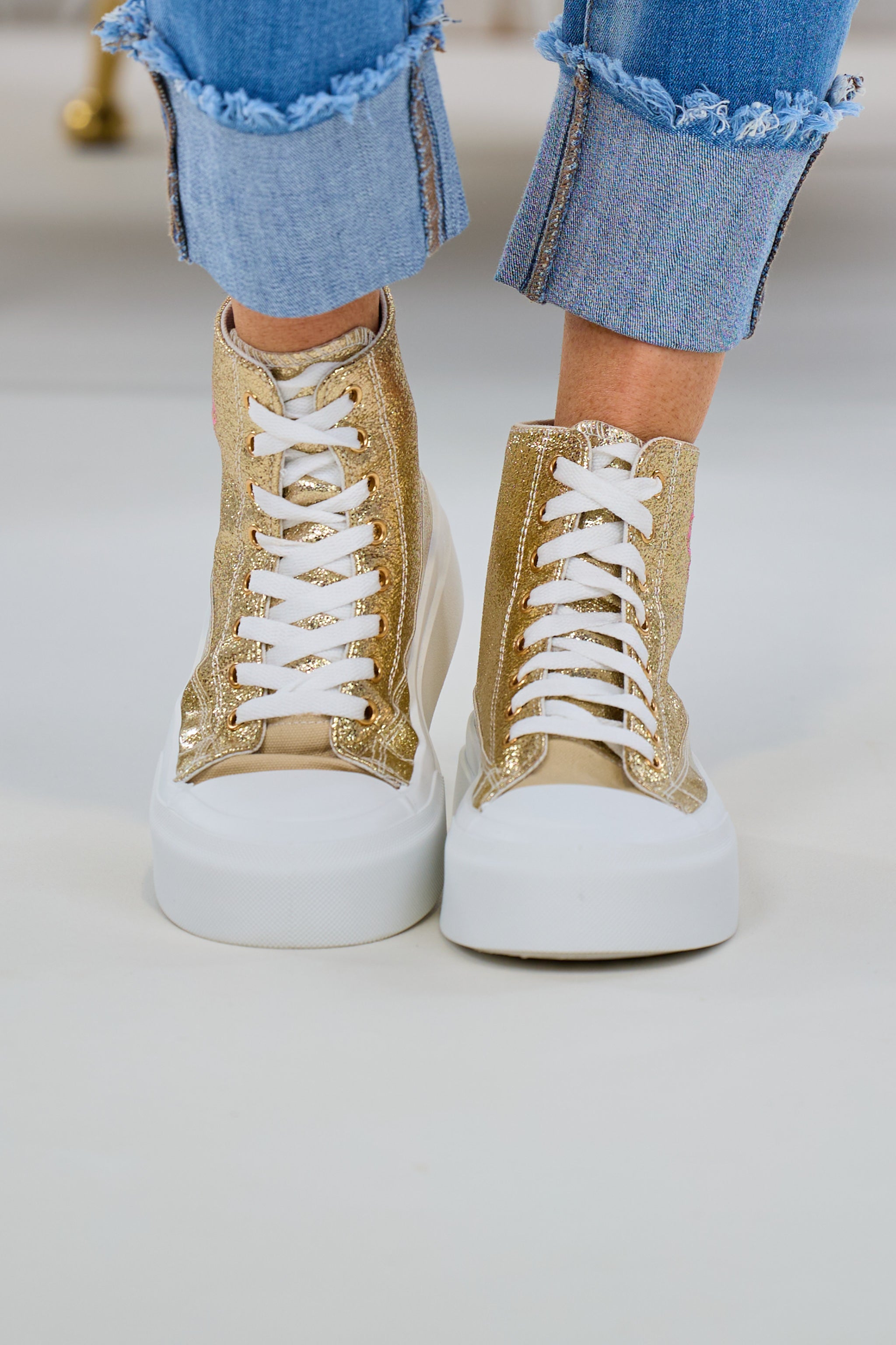 High Sneaker mit Plateausohle, gold von Trends & Lifestyle Deutschland GmbH