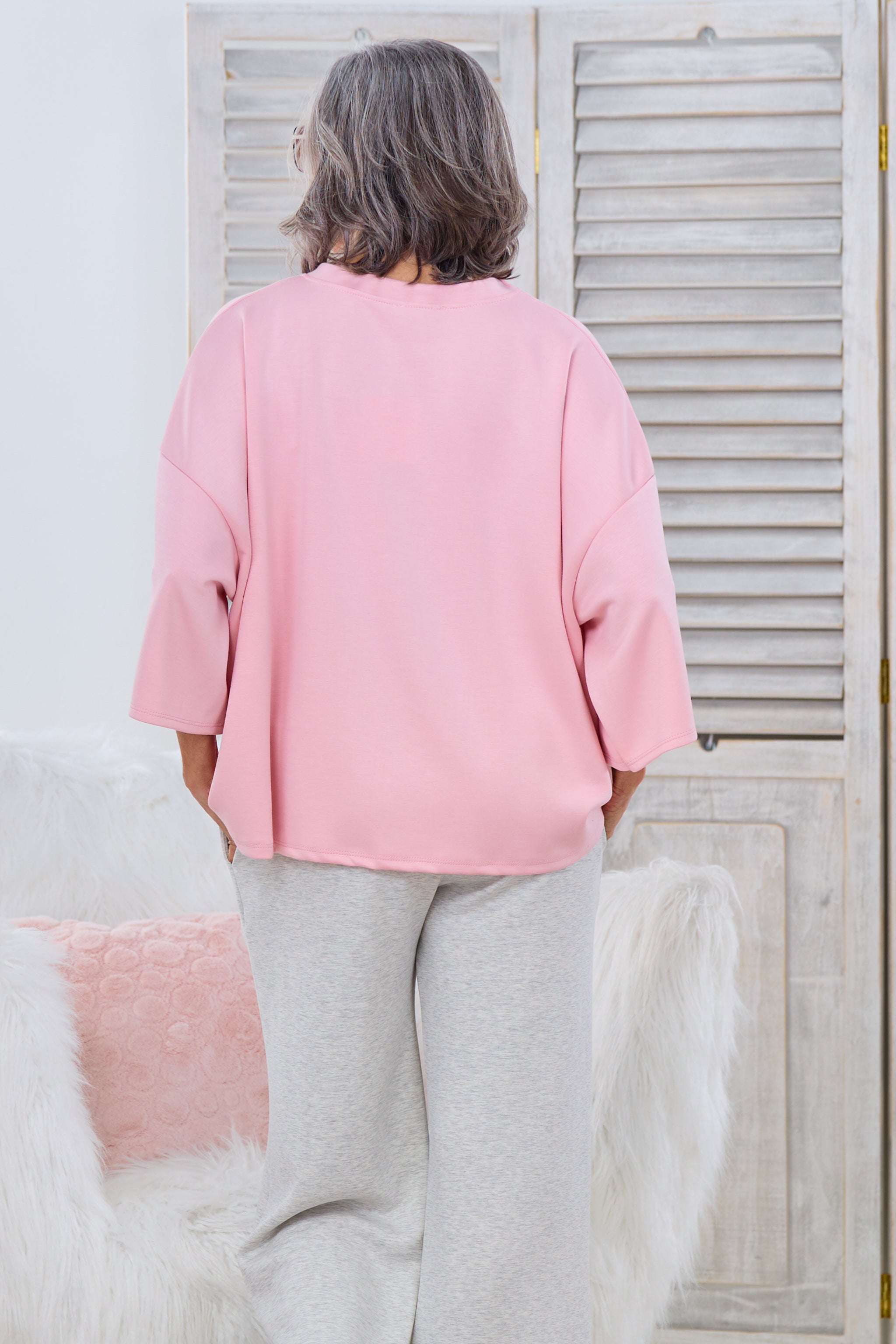 Cozy Freizeitshirt mit halblangen Ärmeln, rosa von Trends & Lifestyle Deutschland GmbH