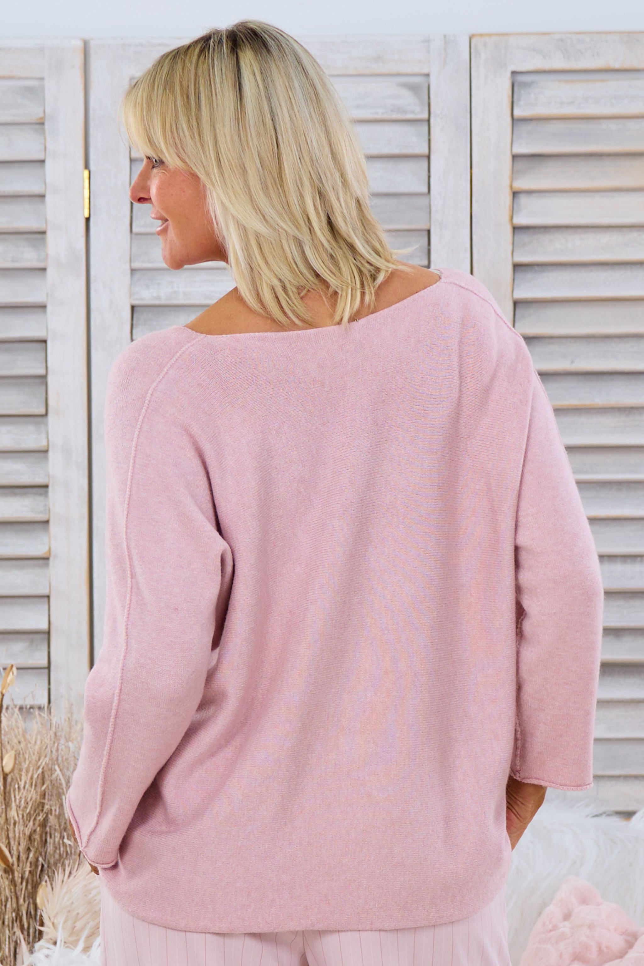 weicher Pulli mit Maus Patch, altrosa-pink von Trends & Lifestyle Deutschland GmbH