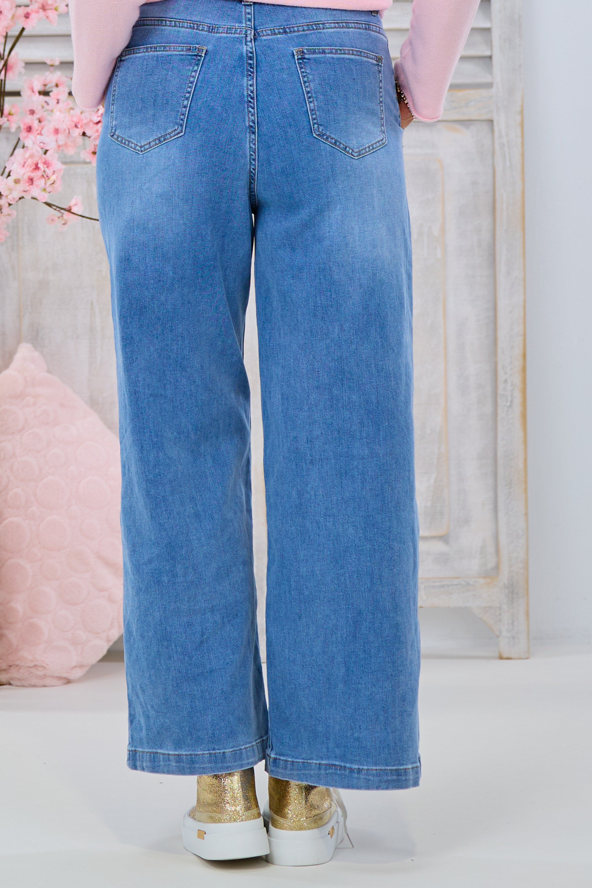 High Waist Jeans mit weitem Bein, denim von Trends & Lifestyle Deutschland GmbH