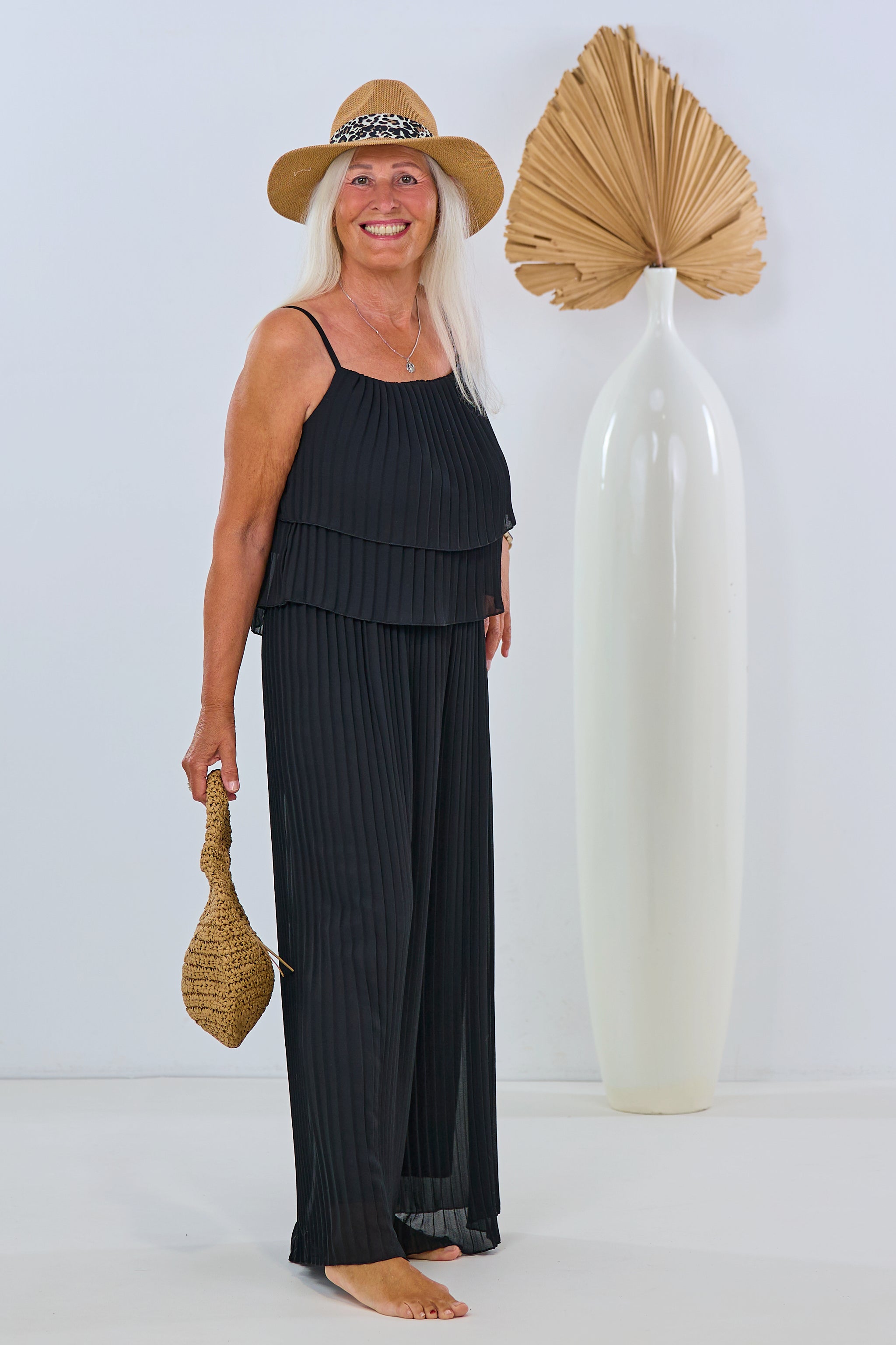 Plissée-Jumpsuit, schwarz von Trends & Lifestyle Deutschland GmbH