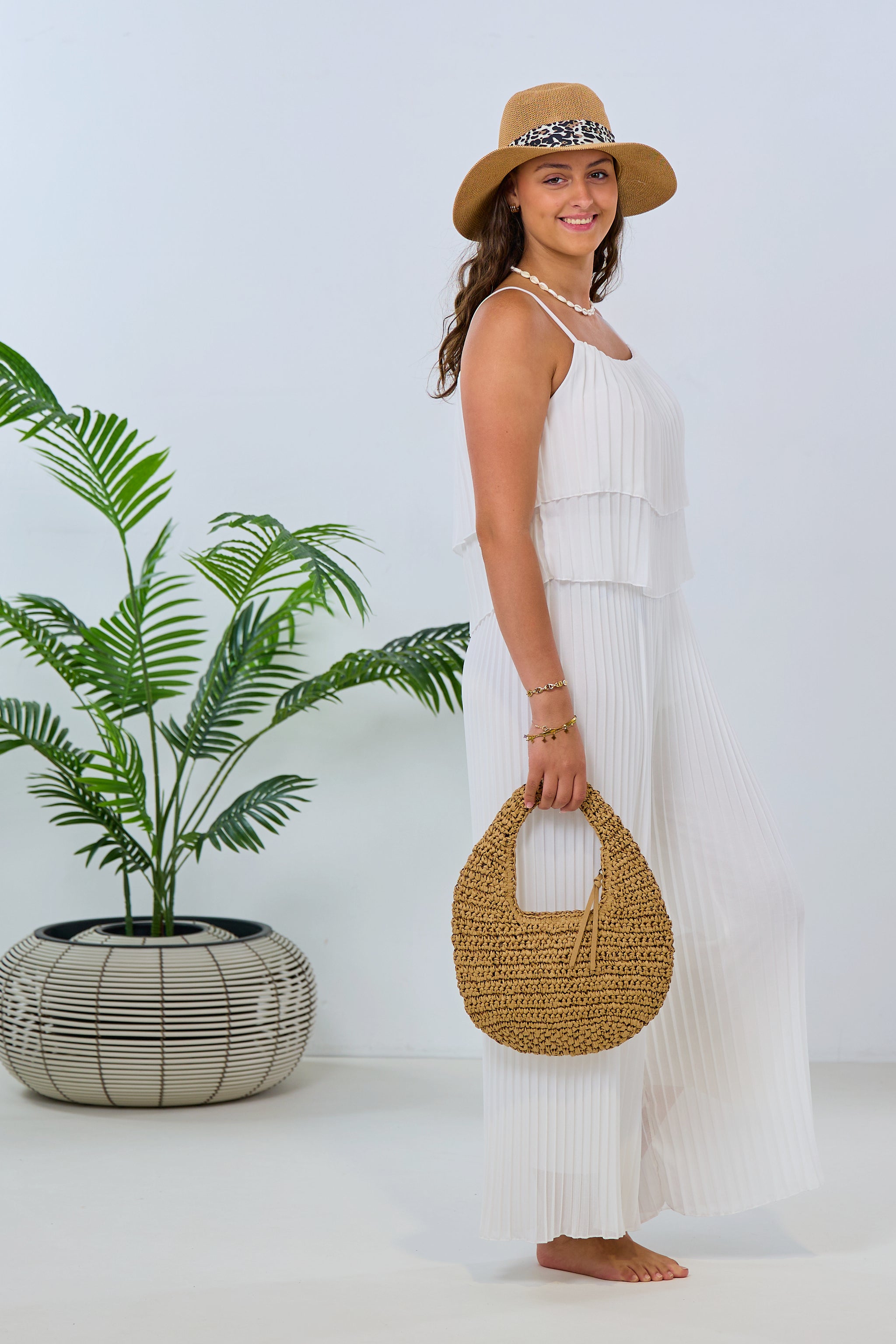 Plissée-Jumpsuit, ecru von Trends & Lifestyle Deutschland GmbH