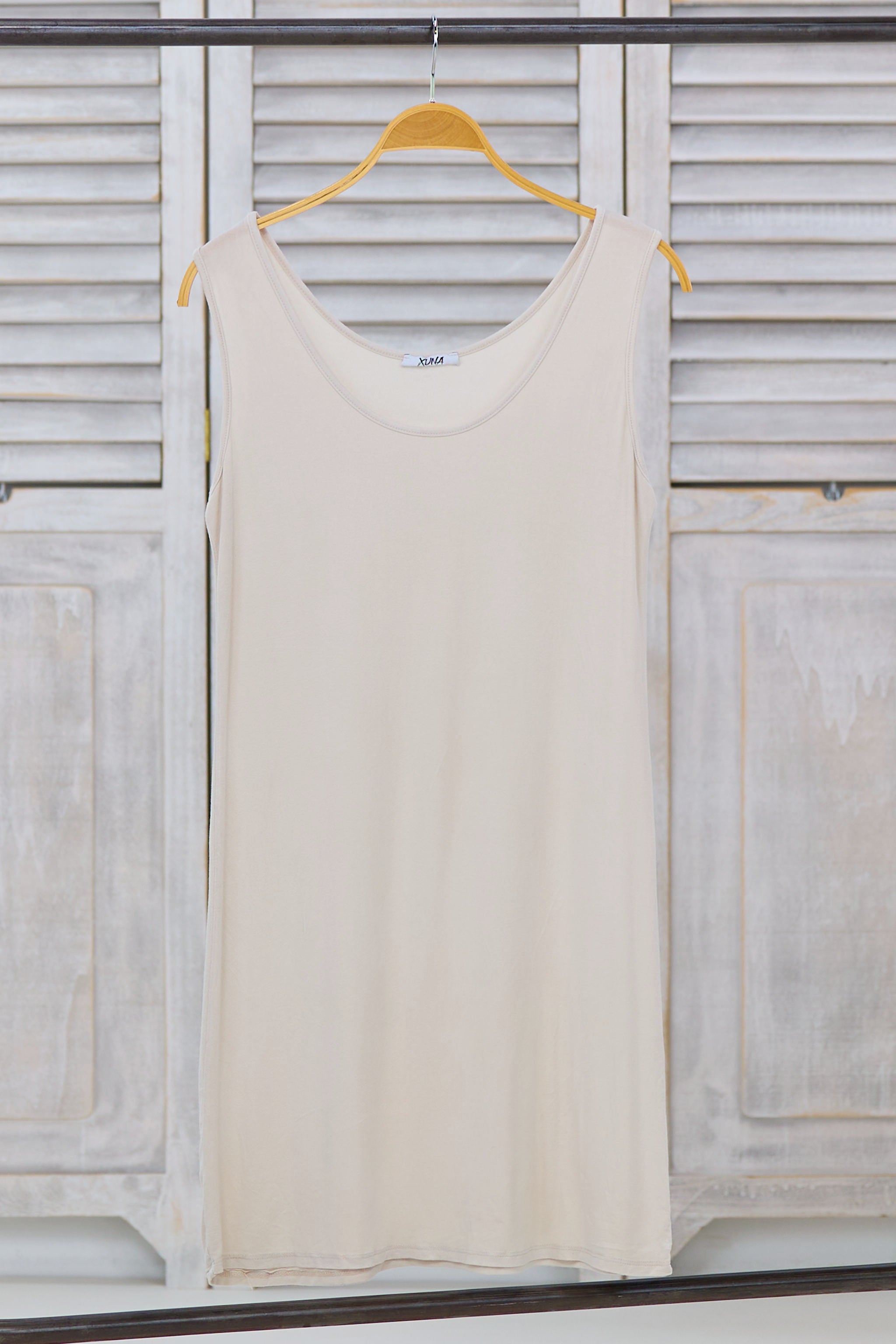 simple slip, beige