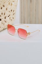 Stylish sunglasses with emblem, see variants