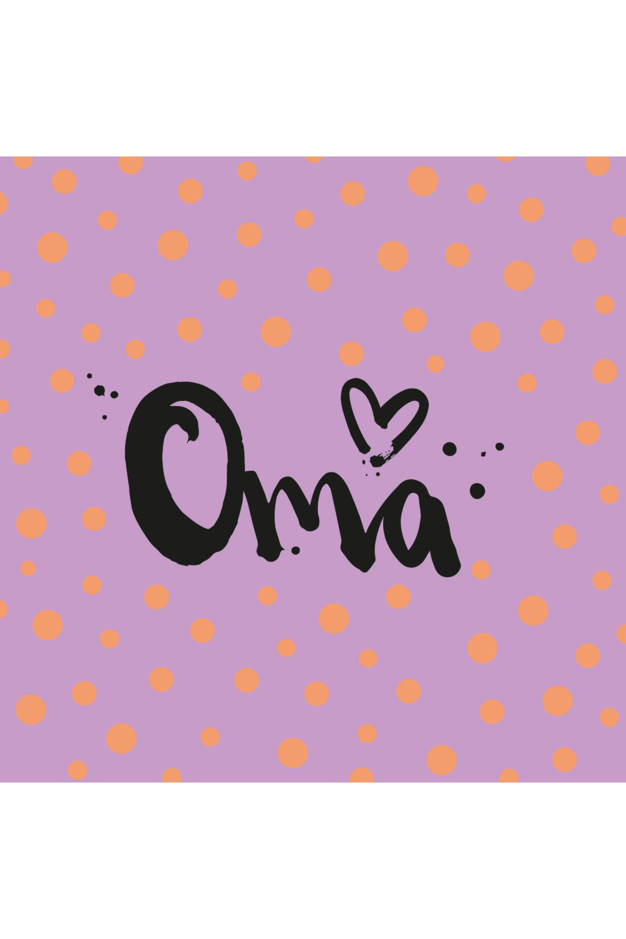 Servietten: Oma, lila-orange von Trends & Lifestyle Deutschland GmbH