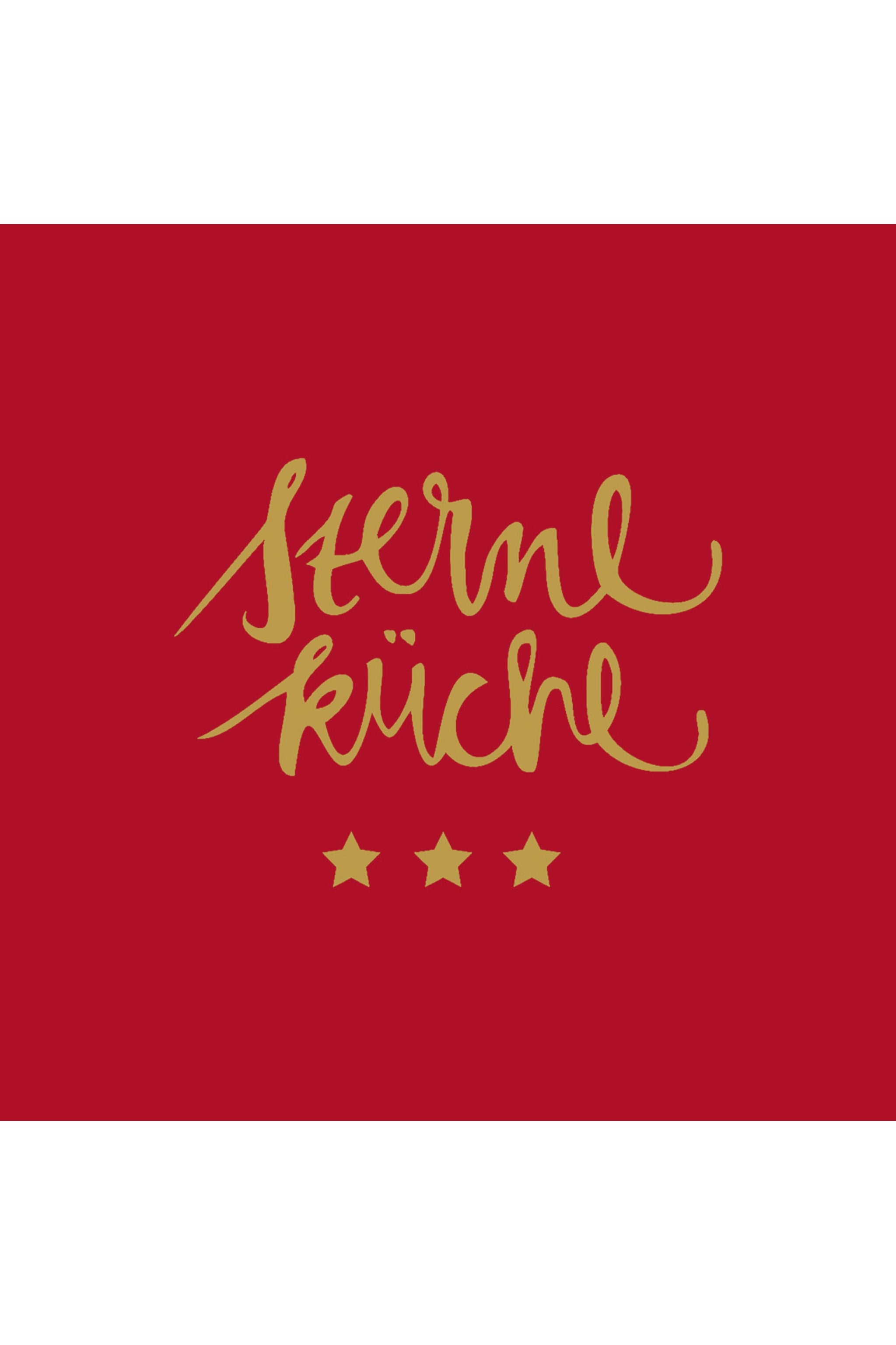 Servietten: Sterneküche, rot-gold von Trends & Lifestyle Deutschland GmbH