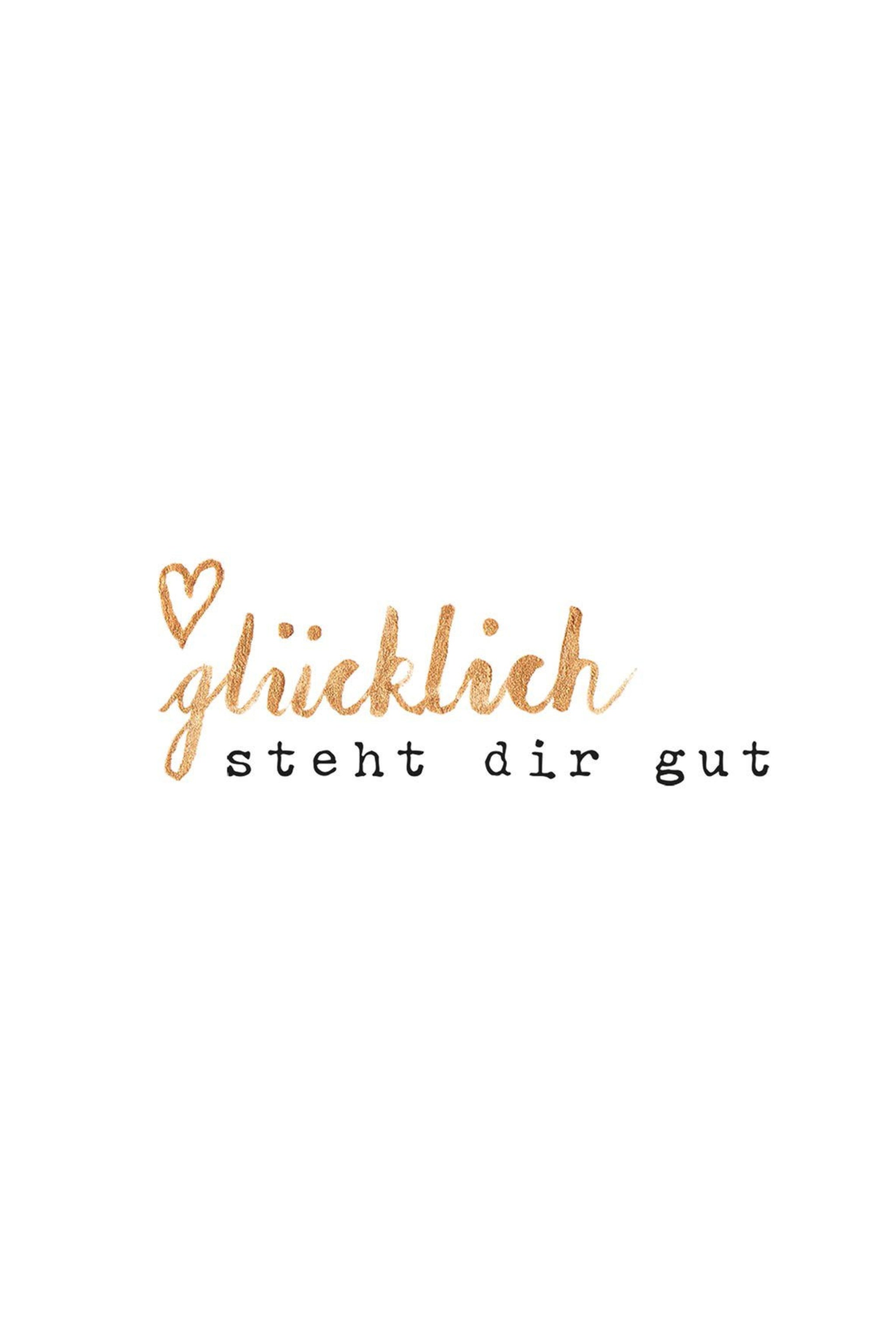 Servietten: glücklich steht dir gut, weiß von Trends & Lifestyle Deutschland GmbH