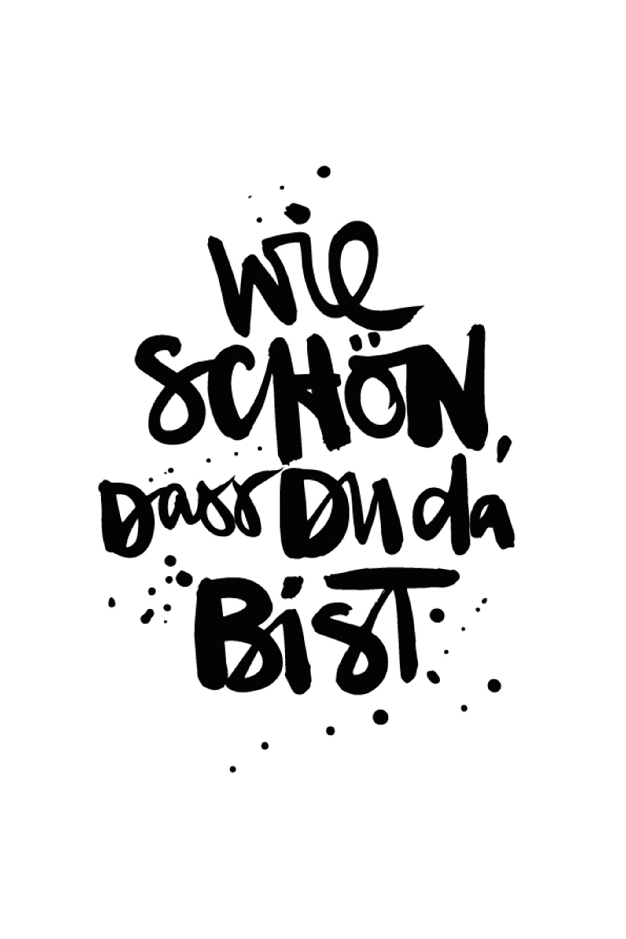 Servietten: wie schön, dass Du da bist, weiß-schwarz von Trends & Lifestyle Deutschland GmbH
