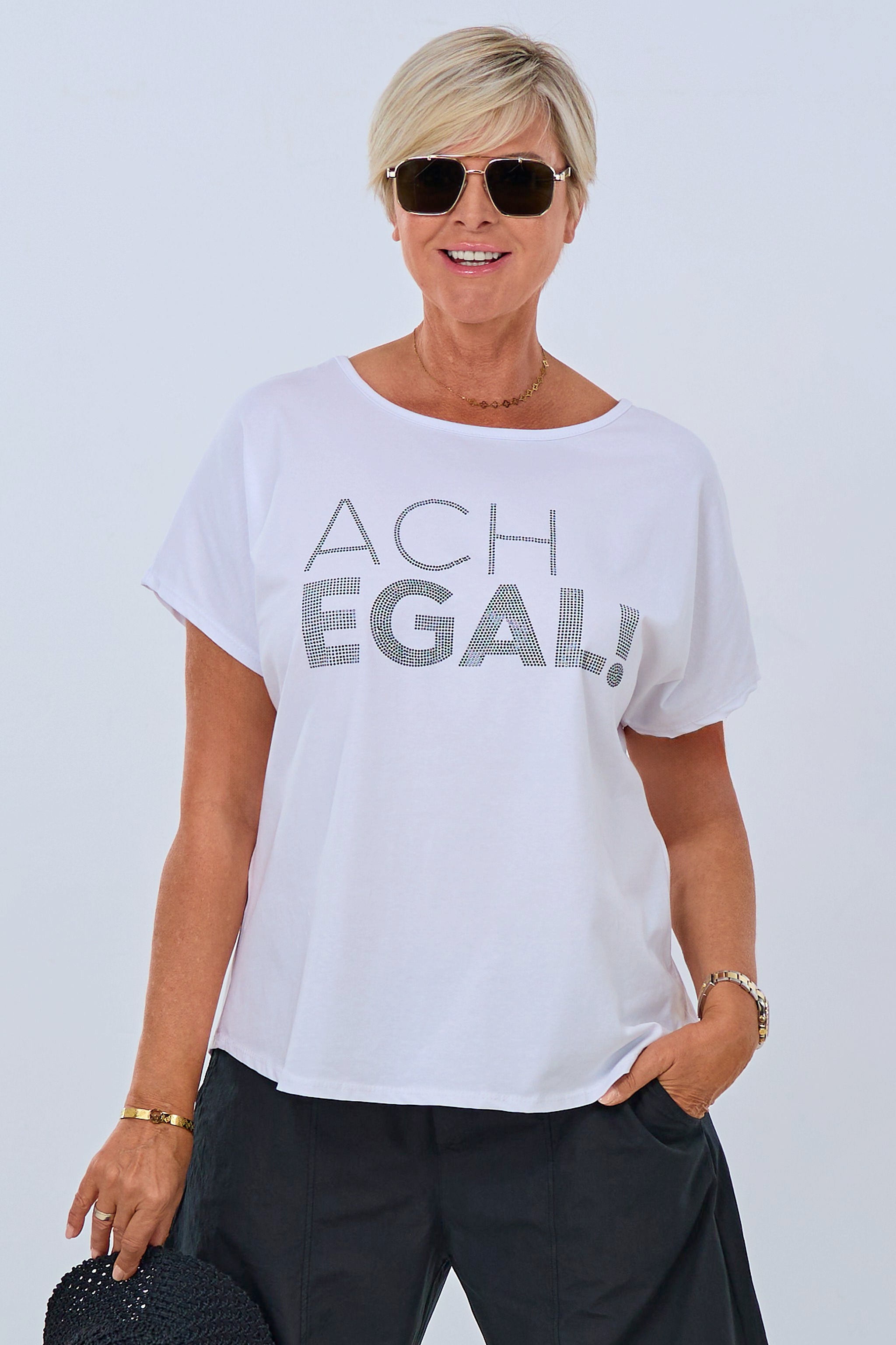 T-shirt oh well, white-black