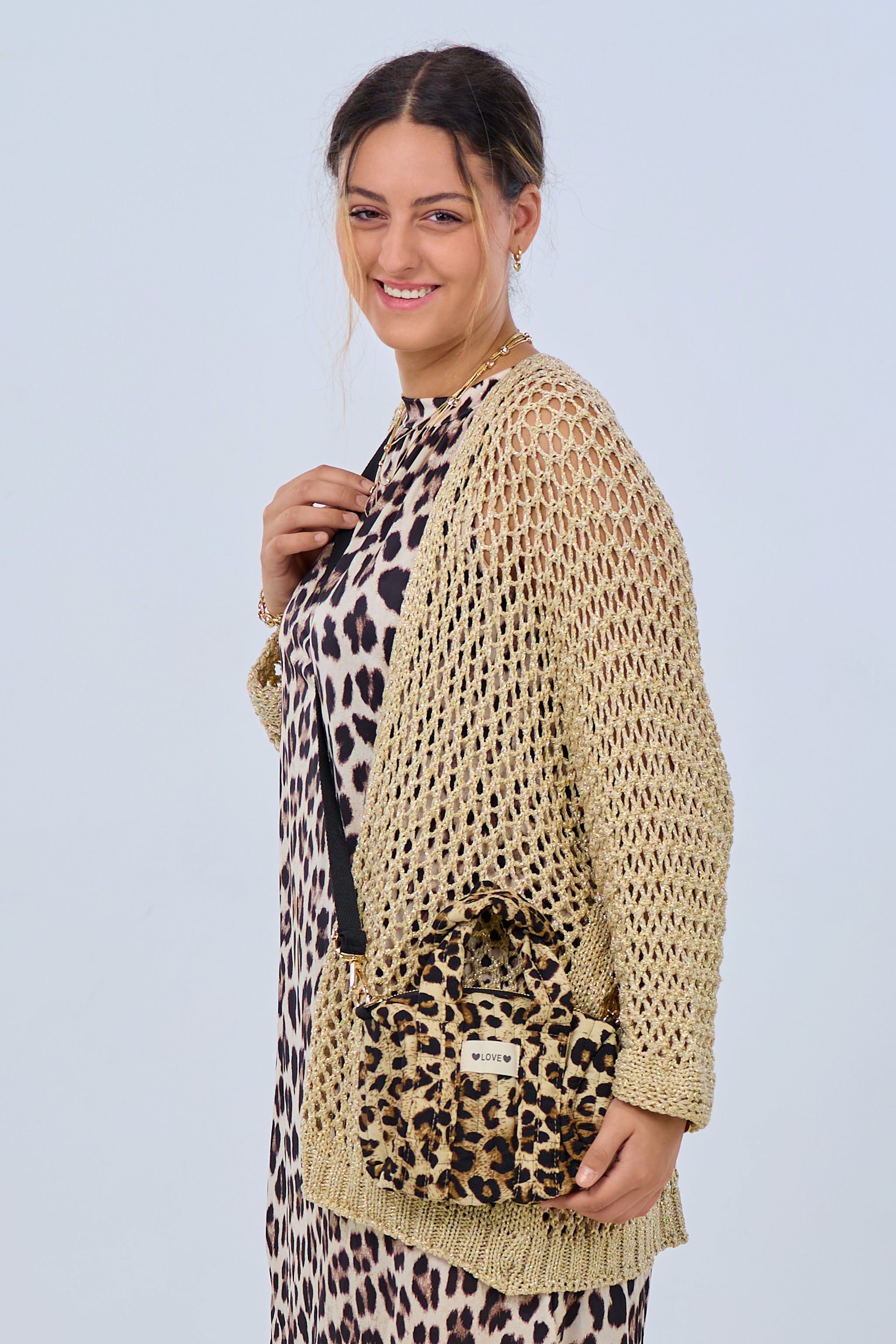 kleine gesteppte Tasche Leo Love, leo
