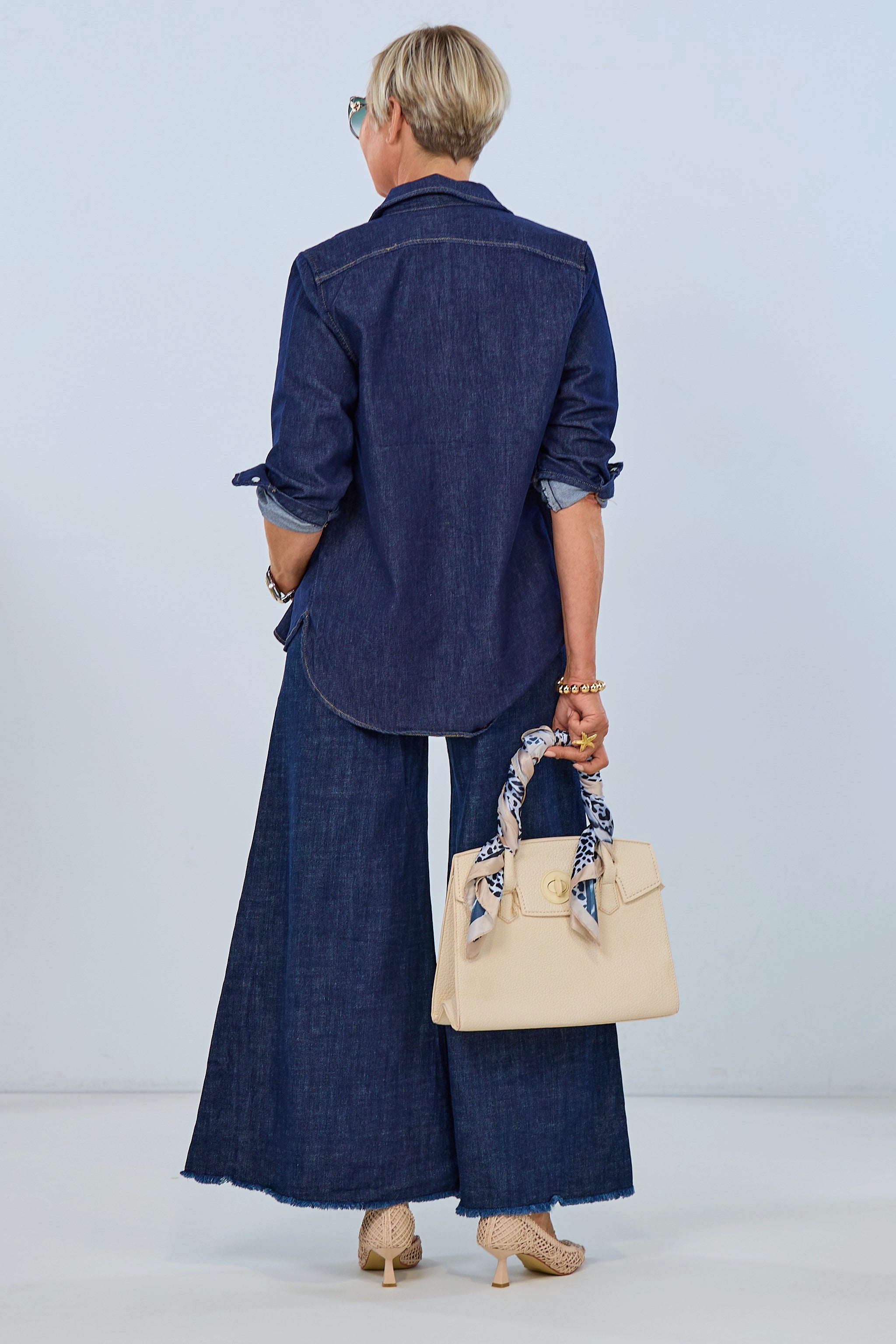 Classic-Jeanshemd, dark denim