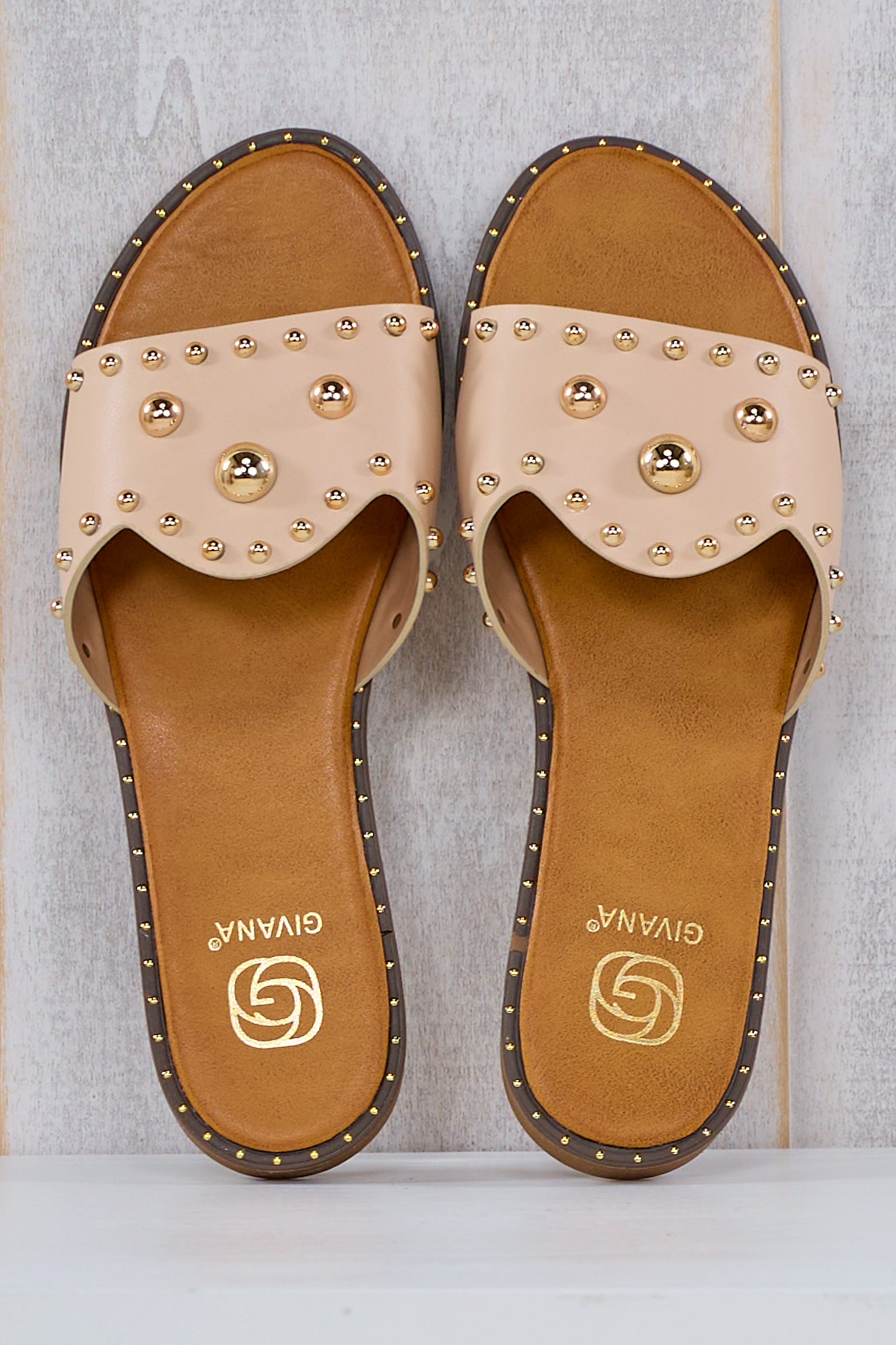 Sommer Pantolette, beige-gold