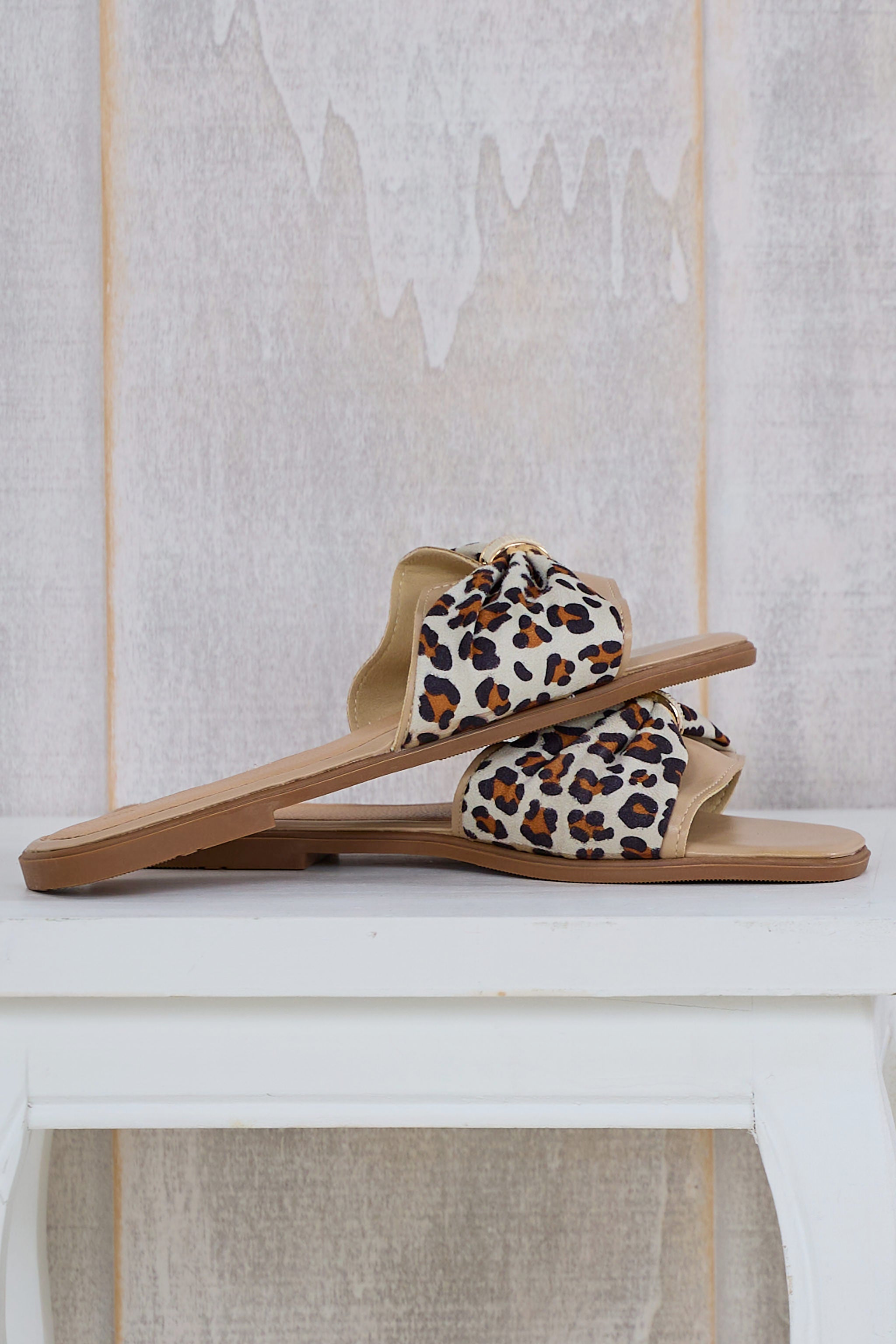 Sommer Pantolette, beige-leo