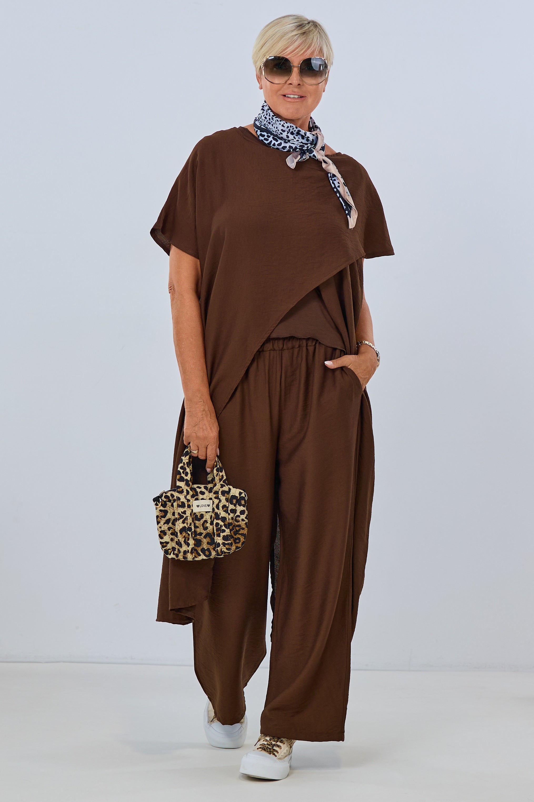 Overlay/Poncho, braun