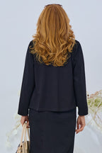 Blazer mit Broschen, schwarz