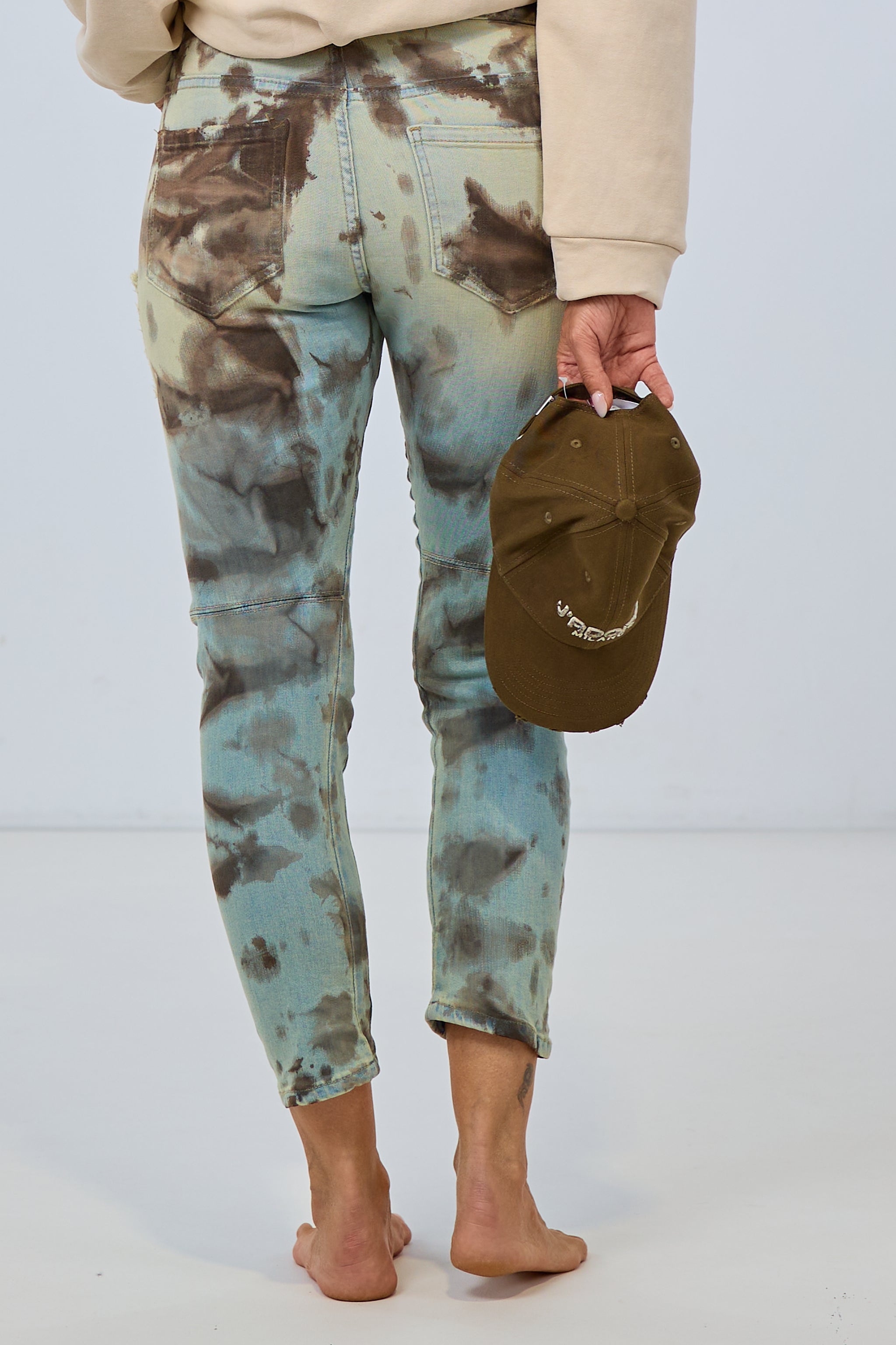 Jeans Flecki, denim-braun-sand