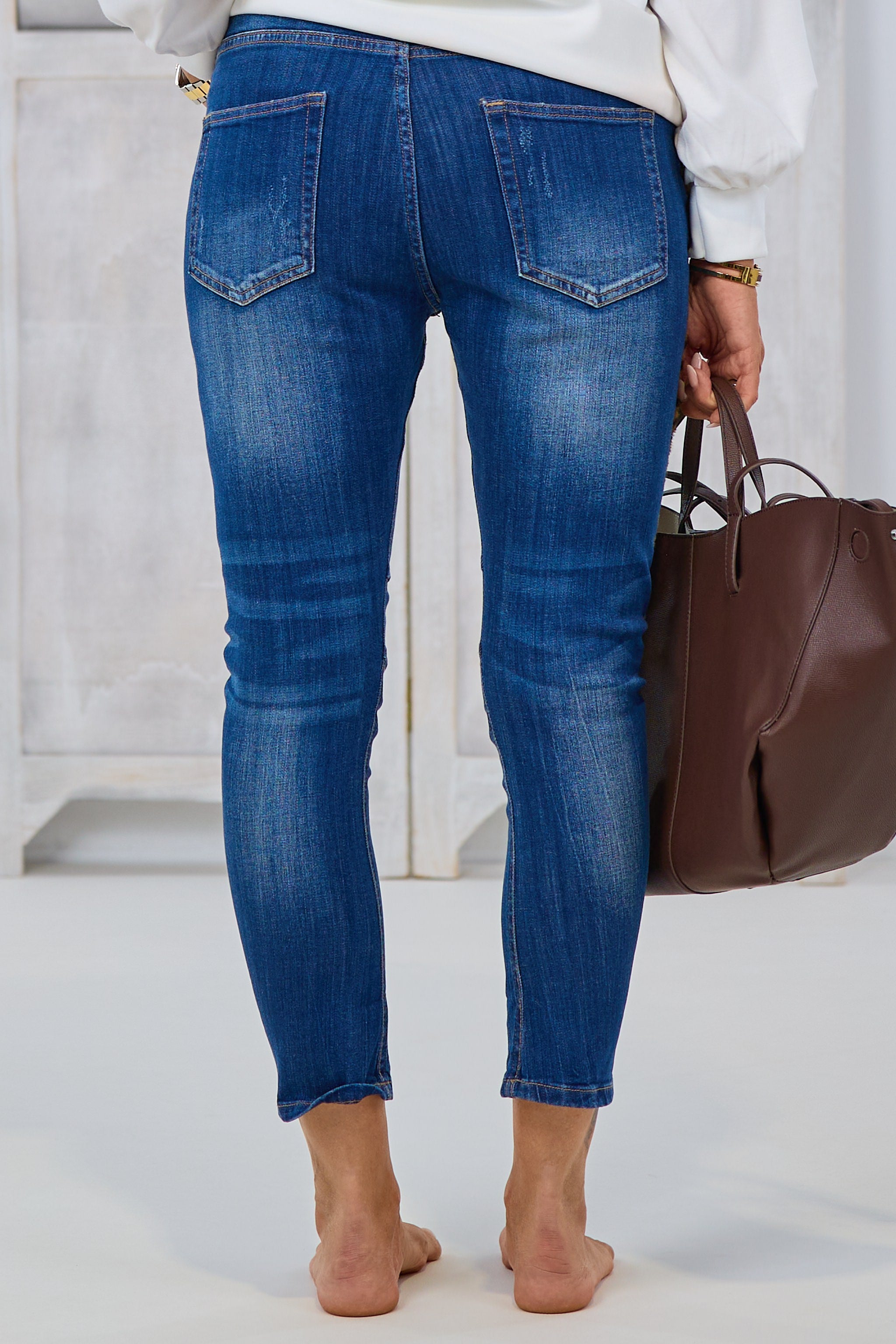 5-Pocket Jeans mit Leo Details, denim-leo