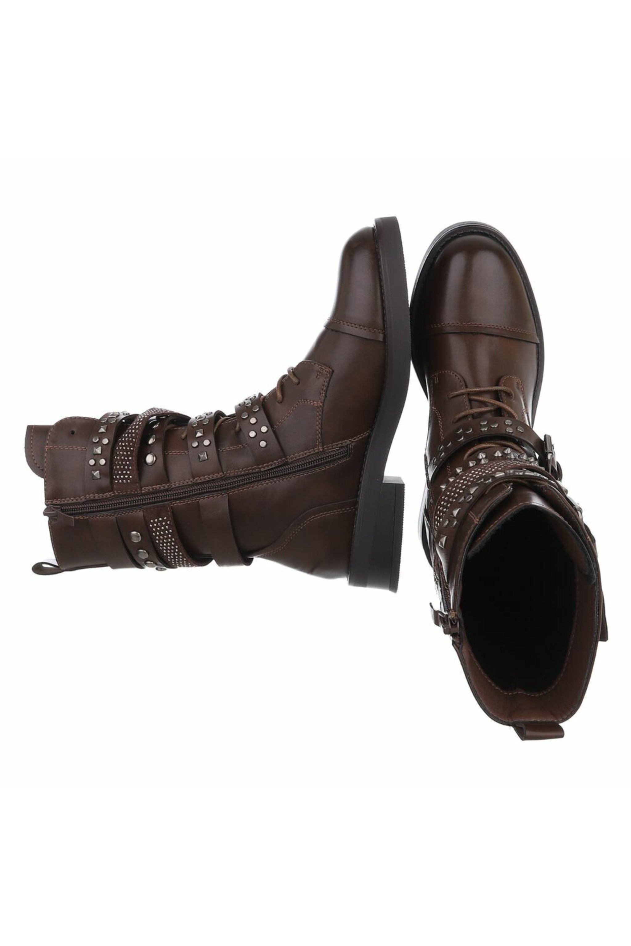 Bootie mit Schnallen, braun