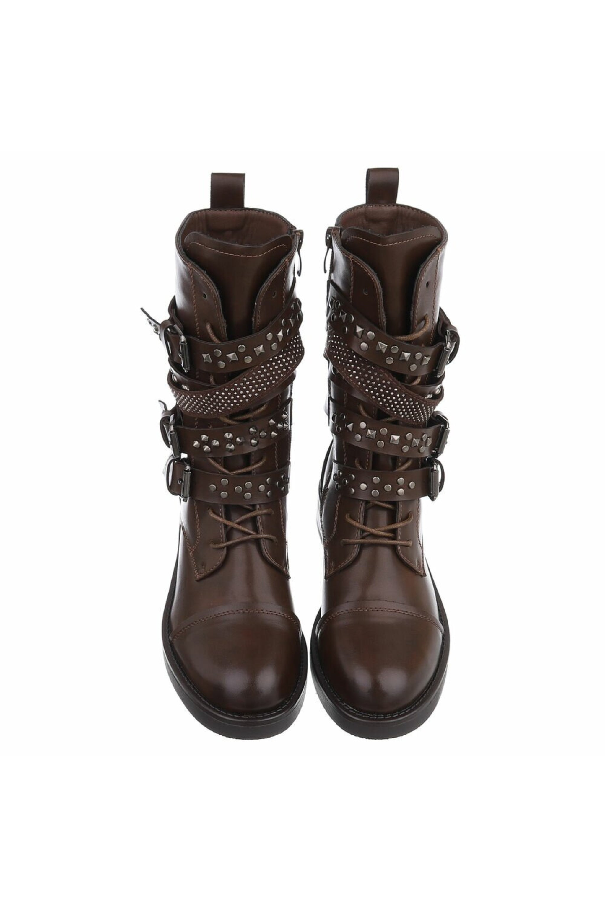 Bootie mit Schnallen, braun