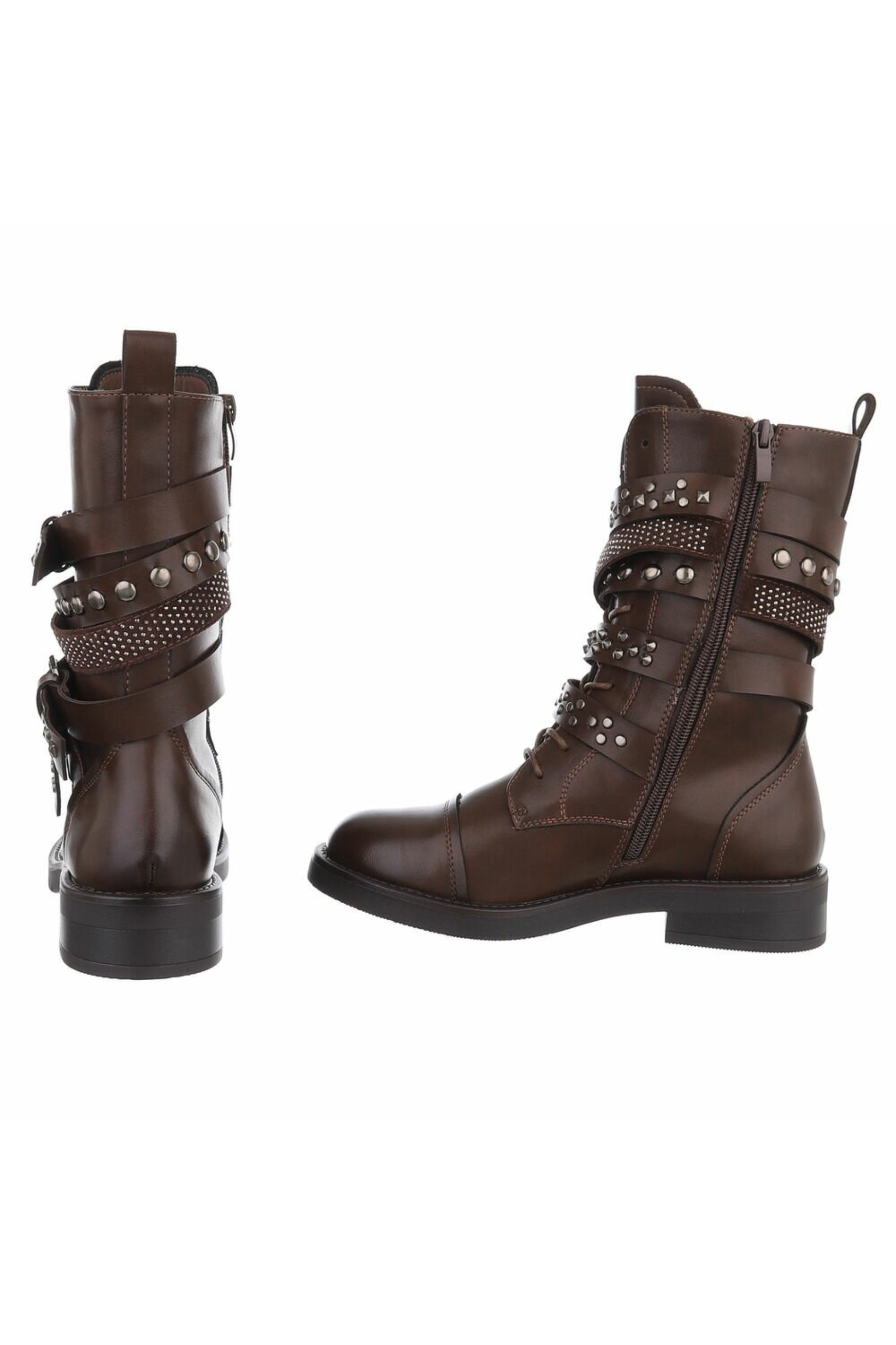 Bootie mit Schnallen, braun