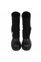 Stiefel mit Zierlasche, schwarz