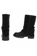 Stiefel mit Zierlasche, schwarz