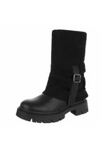 Stiefel mit Zierlasche, schwarz