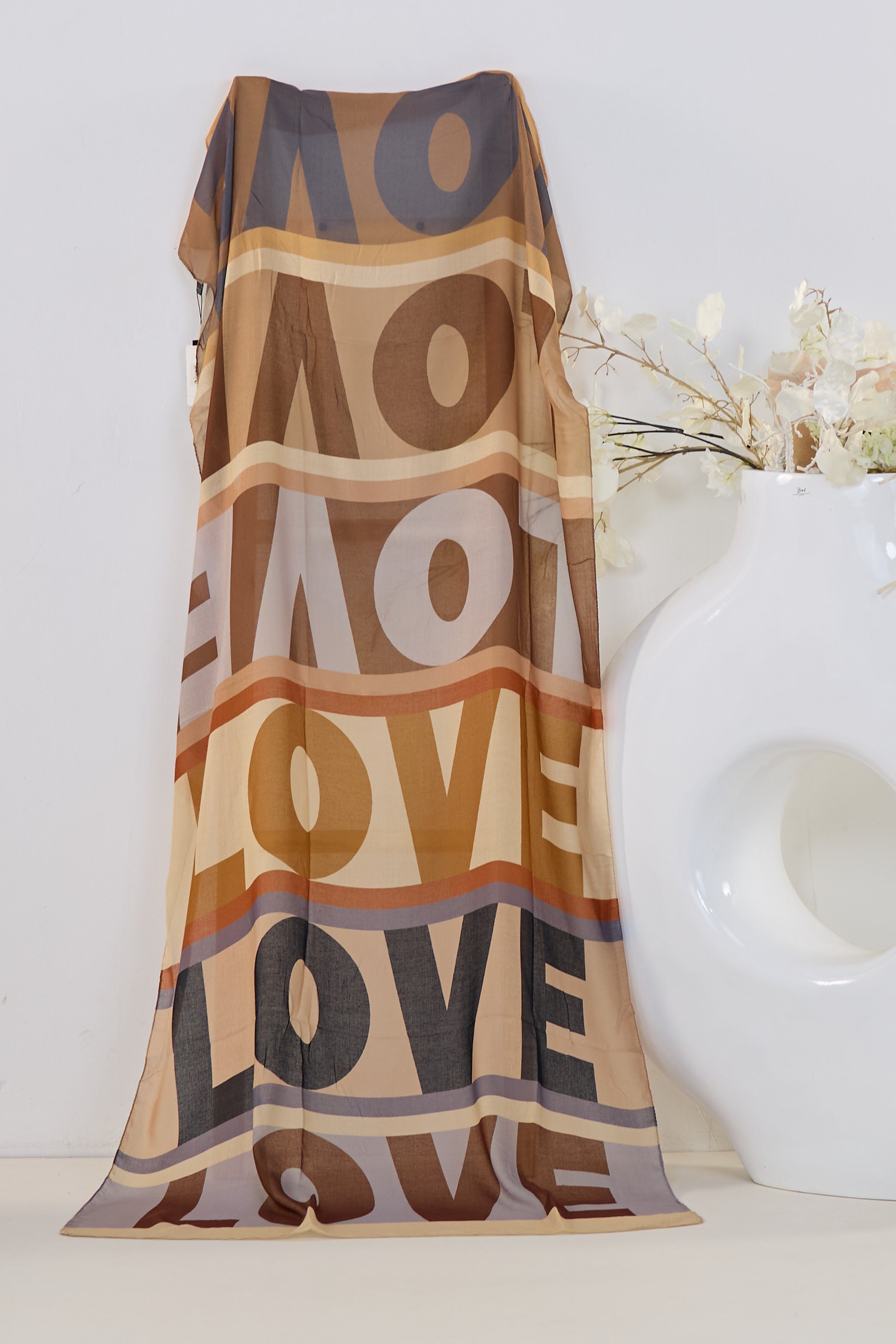 Feines Tuch LOVE, camel-taupe