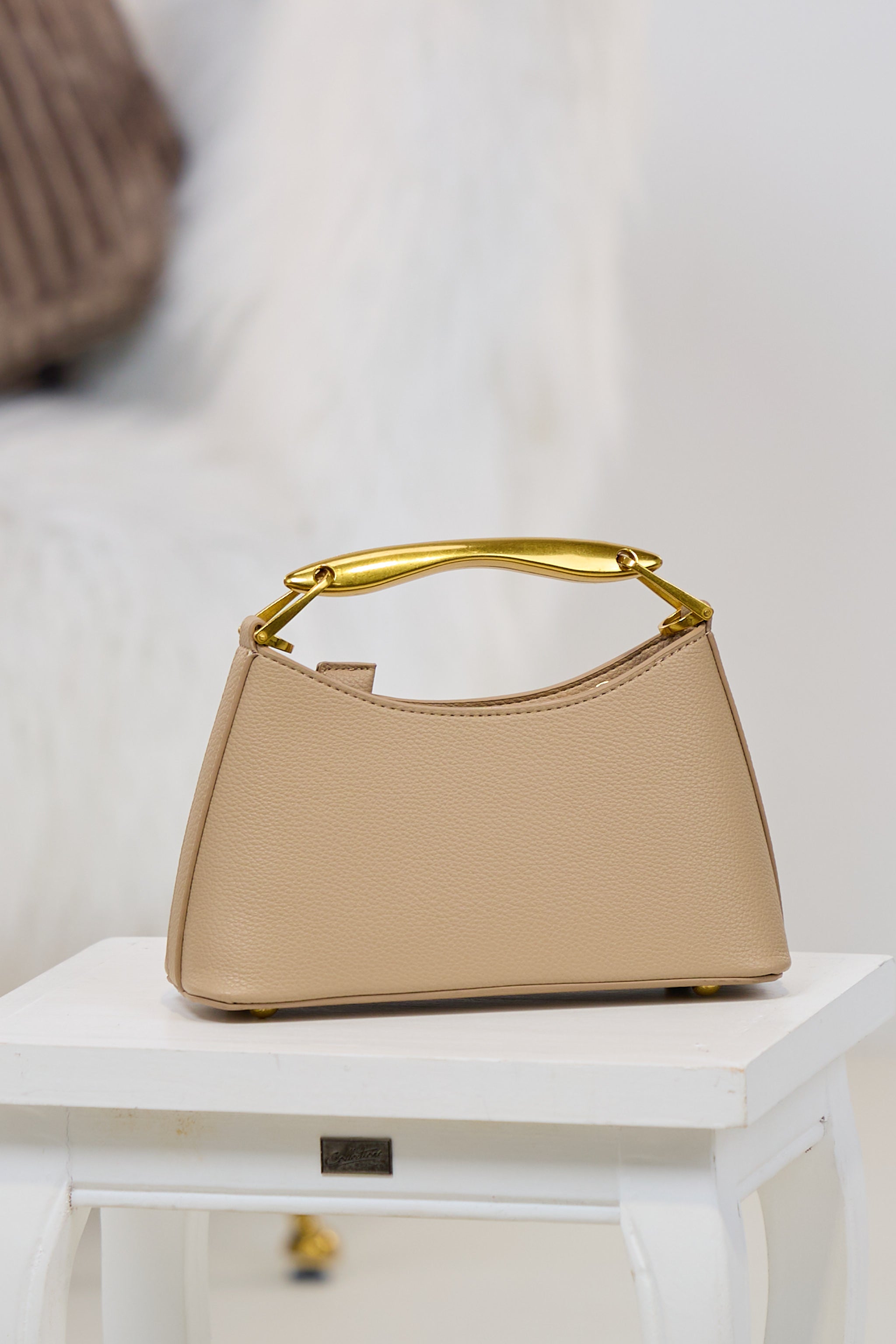 elegante Tasche, beige-gold