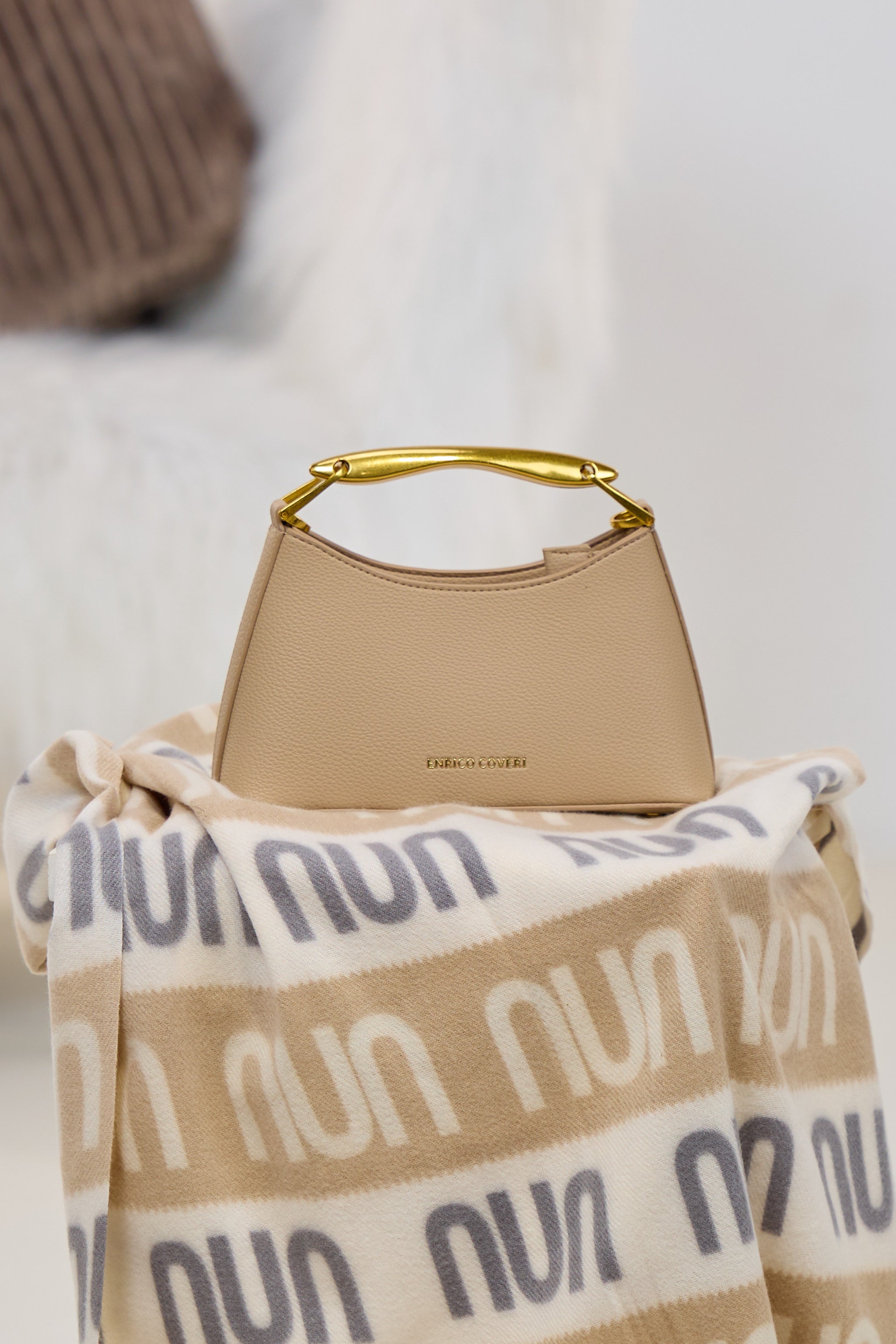 elegante Tasche, beige-gold