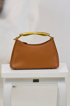 elegante Tasche, camel-gold