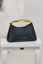 elegante Tasche, schwarz-gold