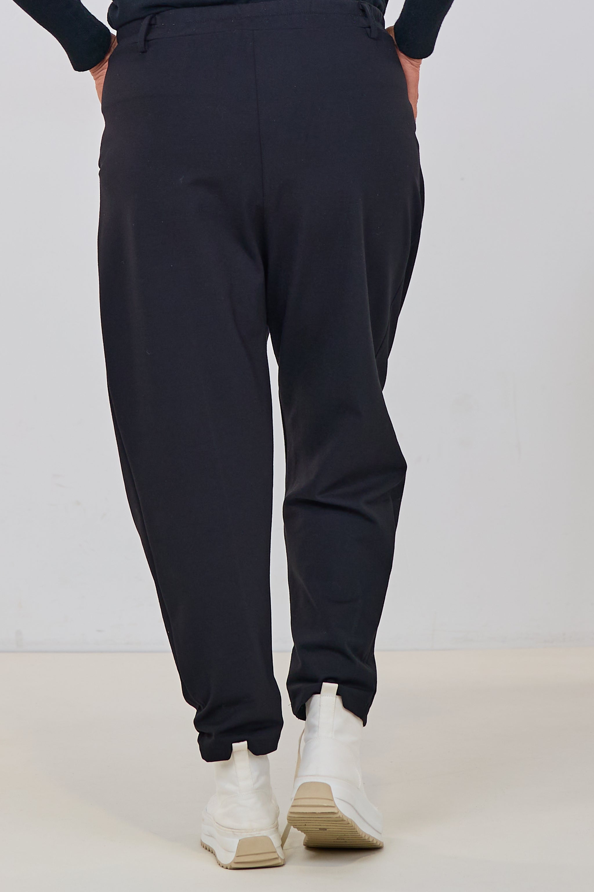 Elegante Baggy Hose, schwarz