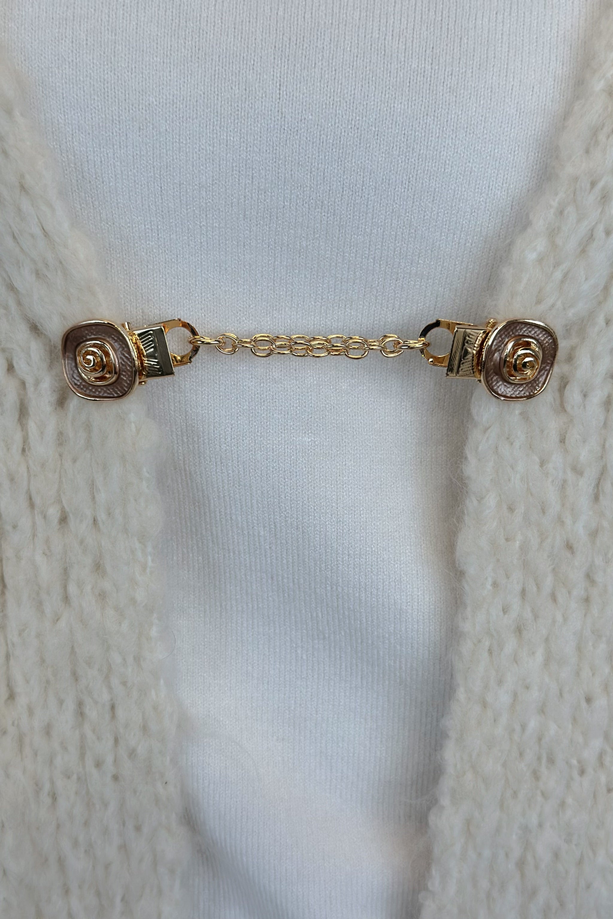 Tuch-/Schalkette "Kringel", gold