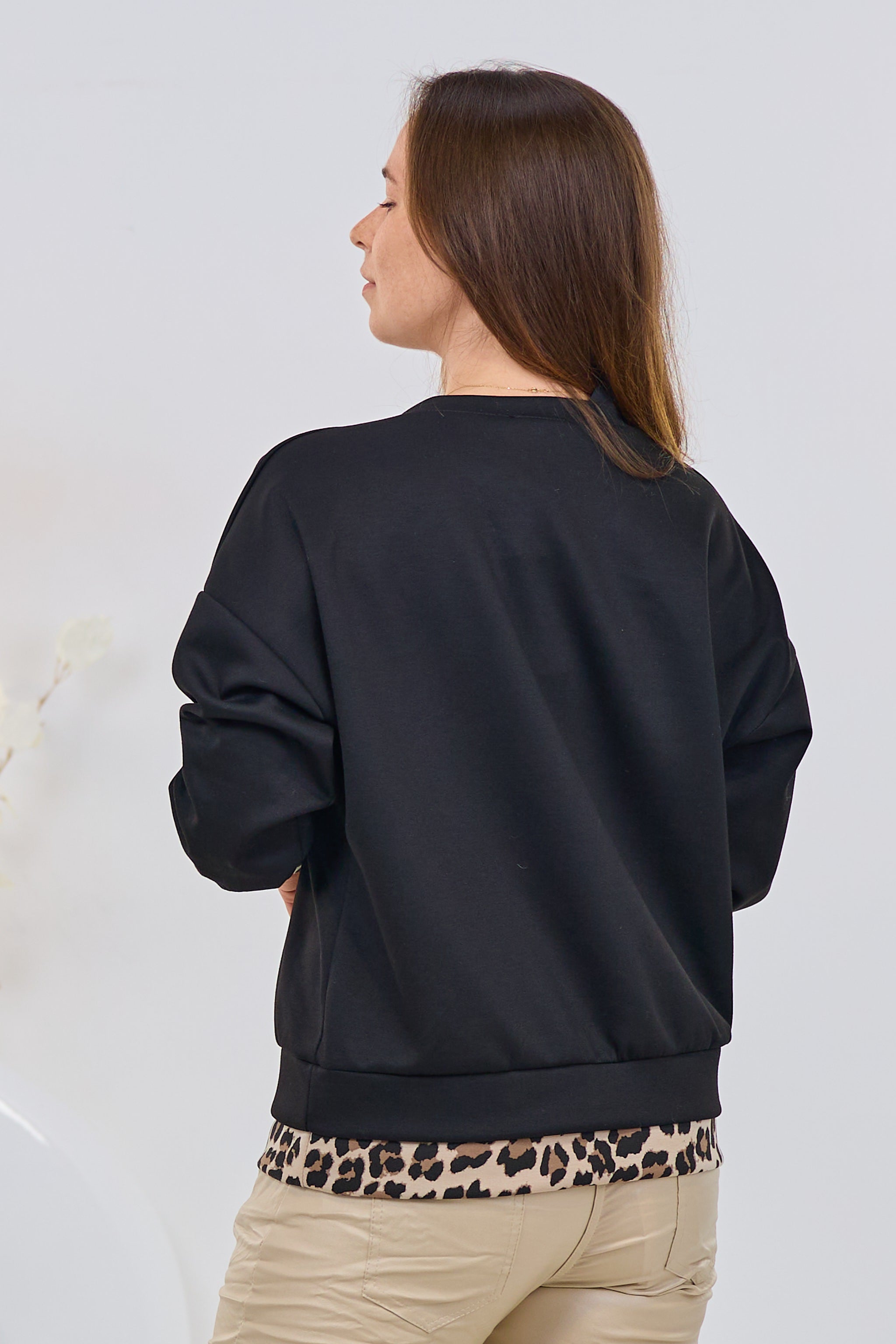 Cozy Shirt CIAO!, schwarz-leo