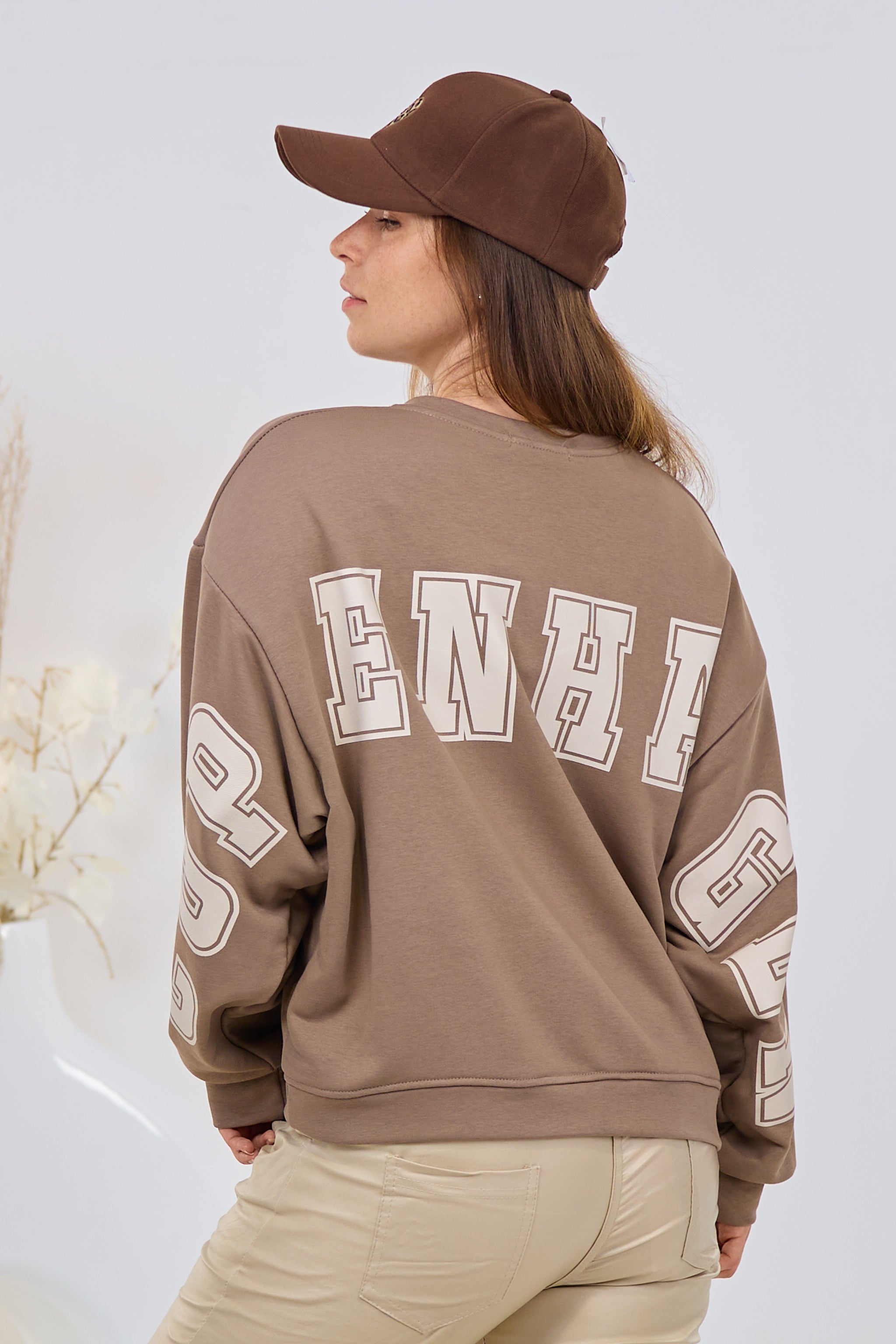 Sweaty mit Copenhagen-Print, taupe