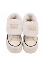 Teddy High-Top Plateau Sneaker in beige