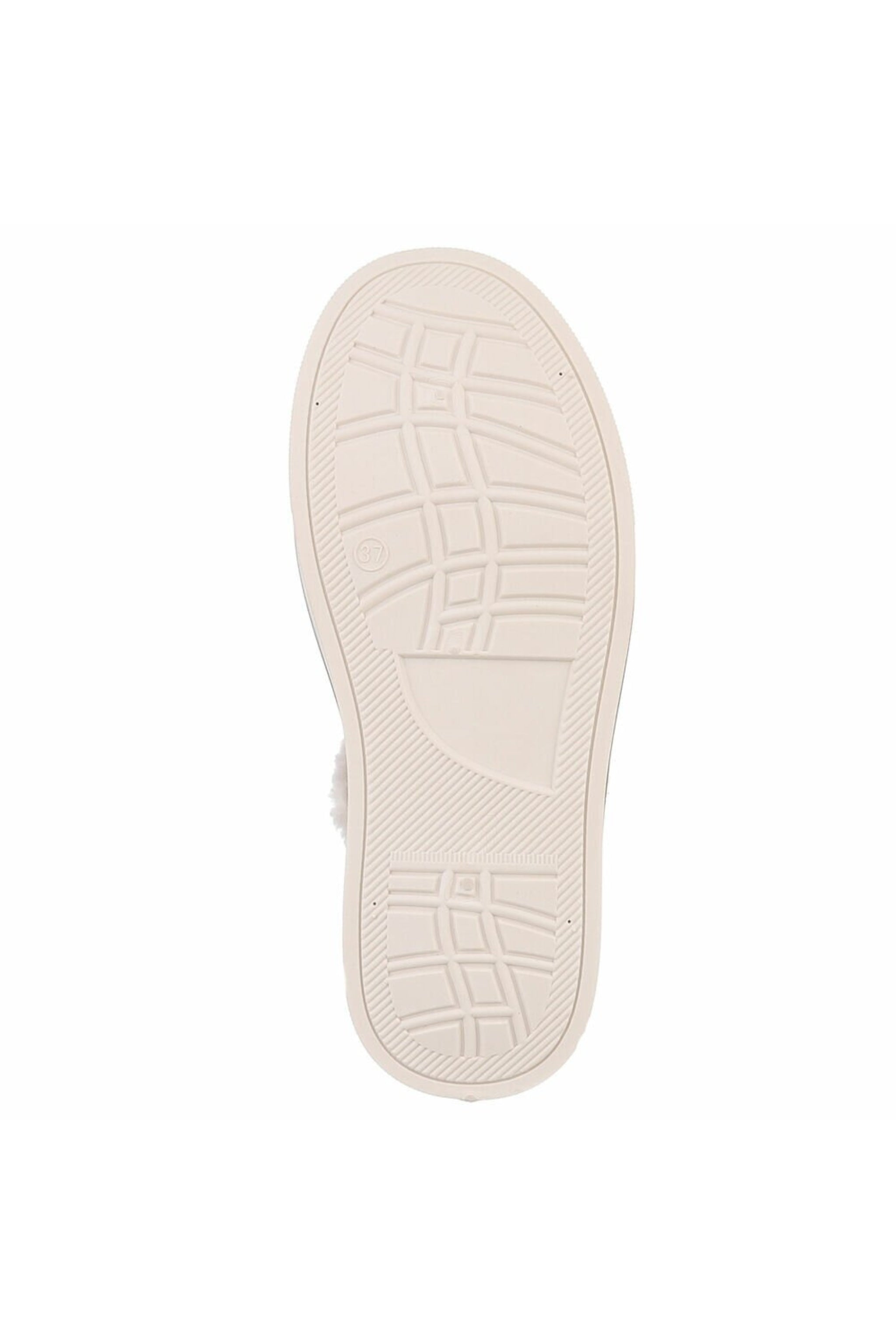 Teddy High-Top Plateau Sneaker in beige