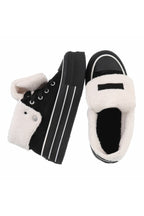 Teddy High-Top Plateau Sneaker in schwarz
