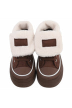 Teddy High-Top Plateau Sneaker in braun
