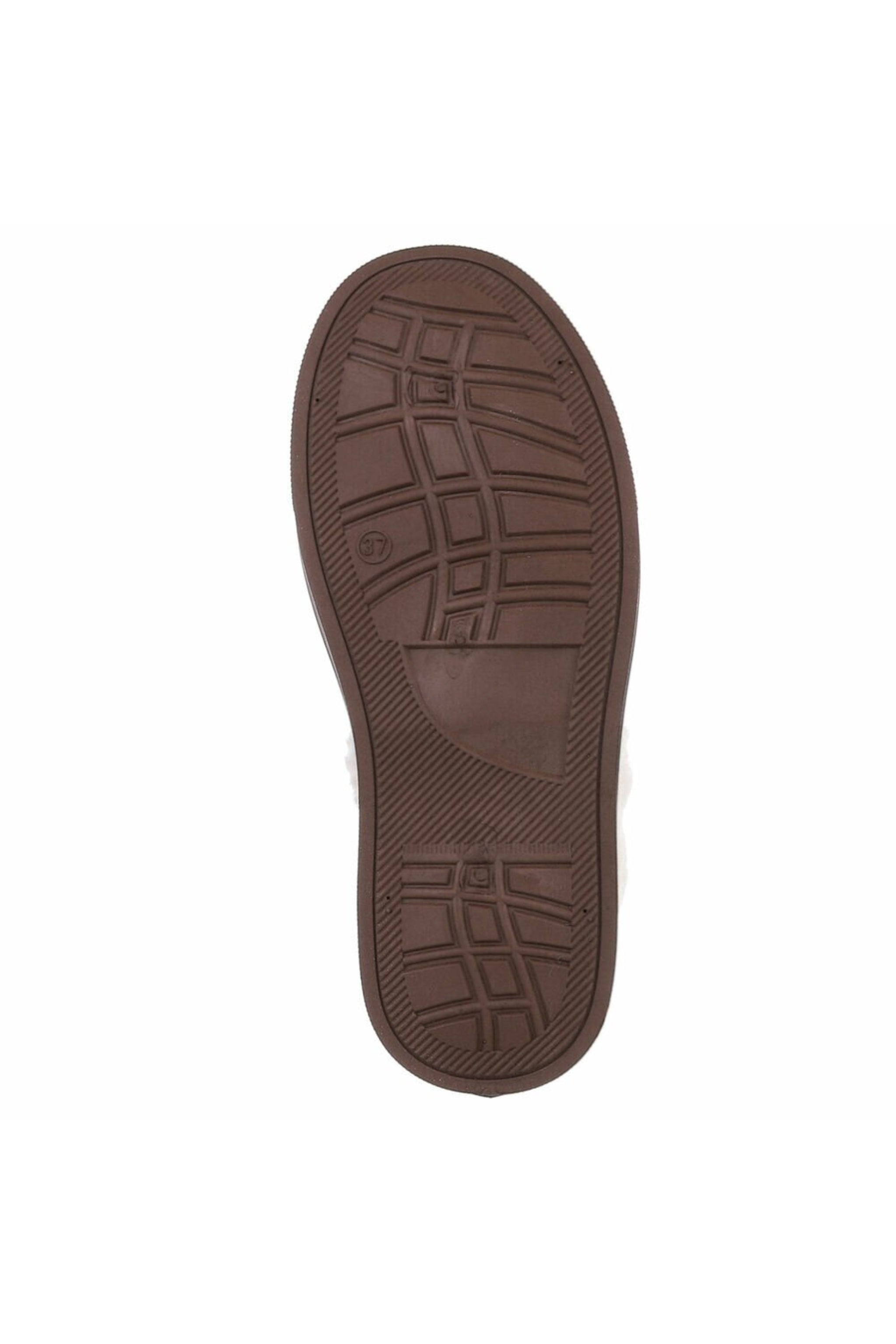 Teddy High-Top Plateau Sneaker in braun