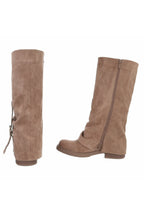 Stiefel mit Zierlasche, hellbraun