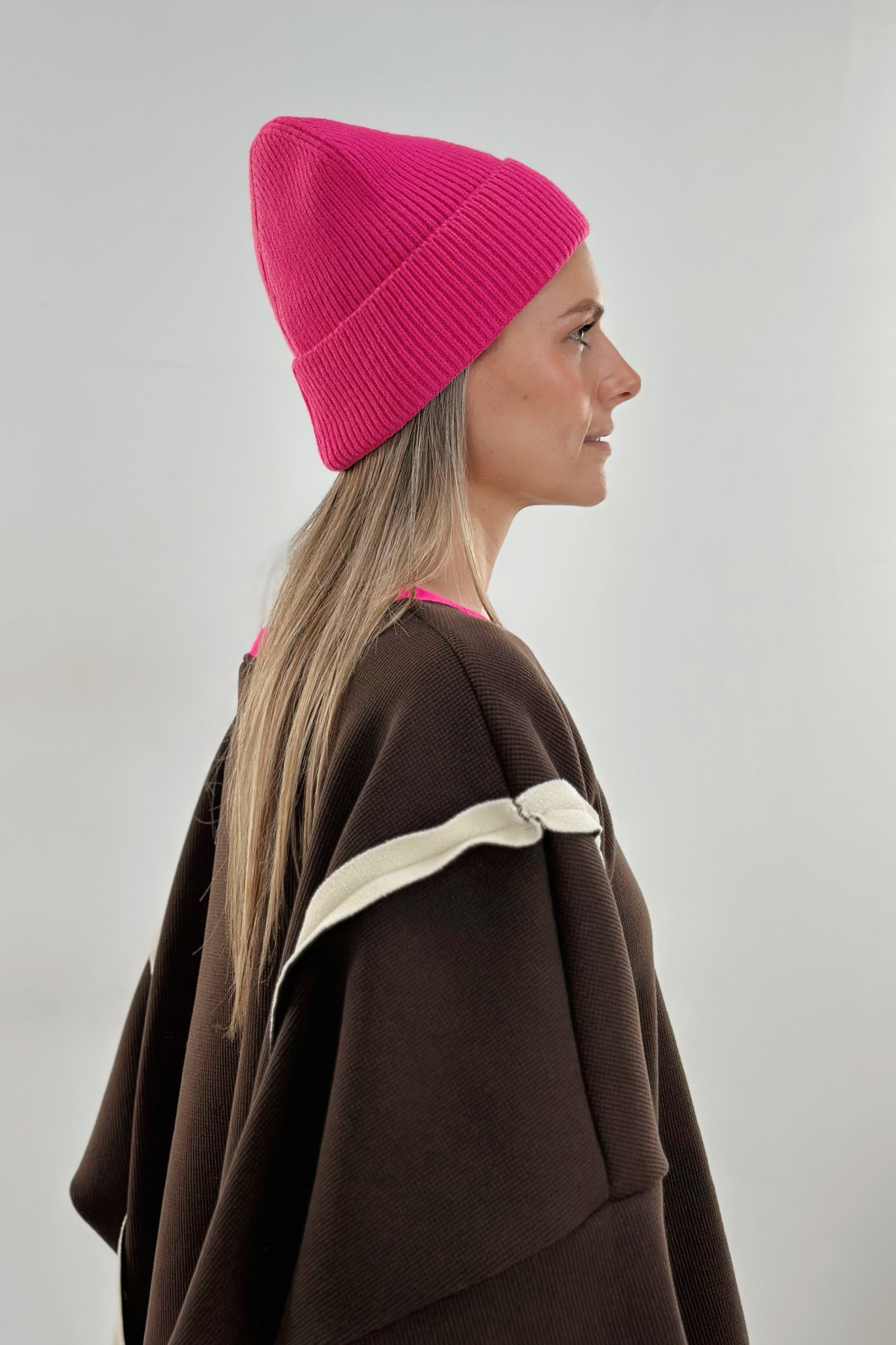 Mütze mit Umschlag, pink
