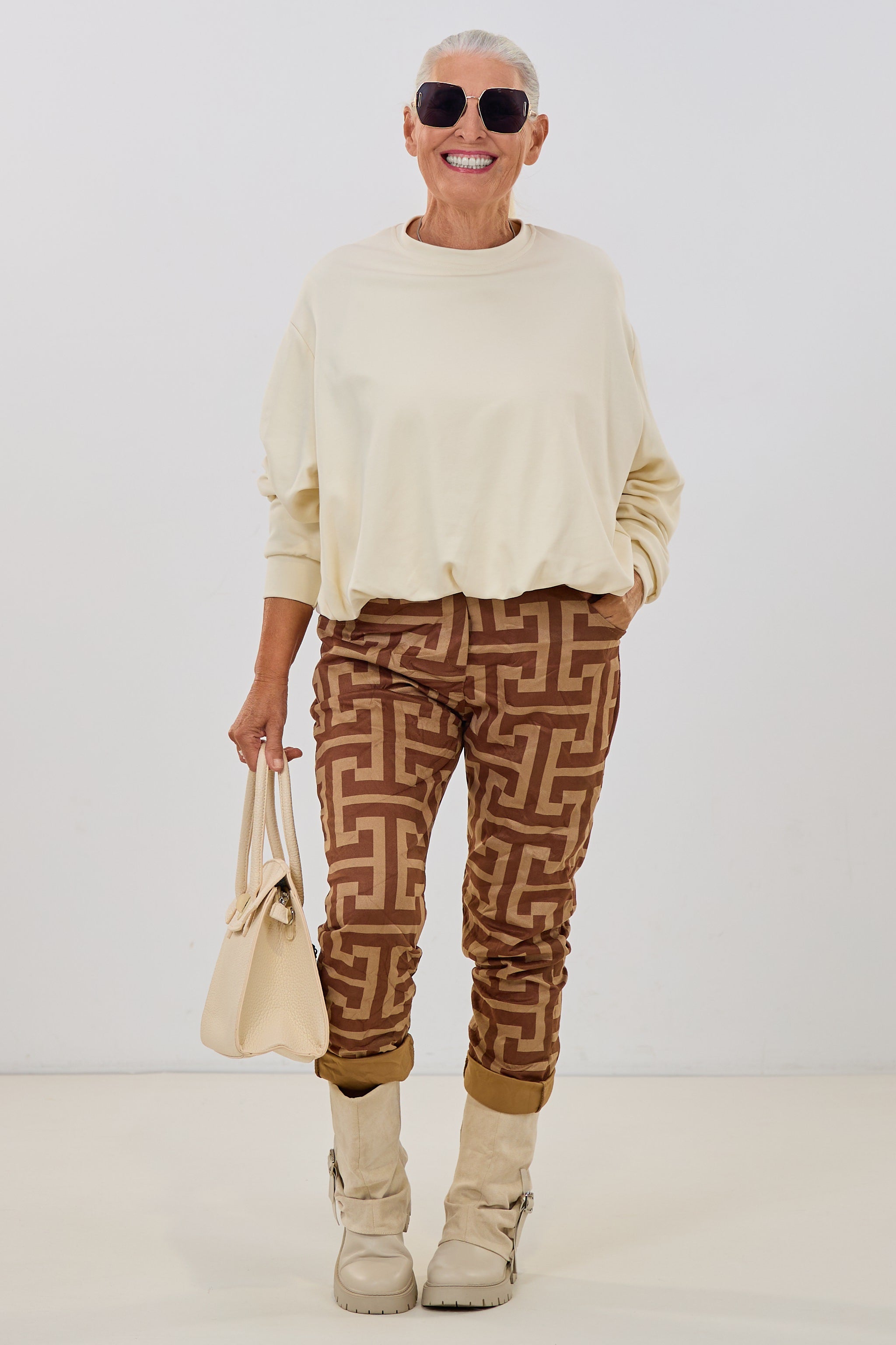 kurzes Sweaty im Balloon-Style, creme
