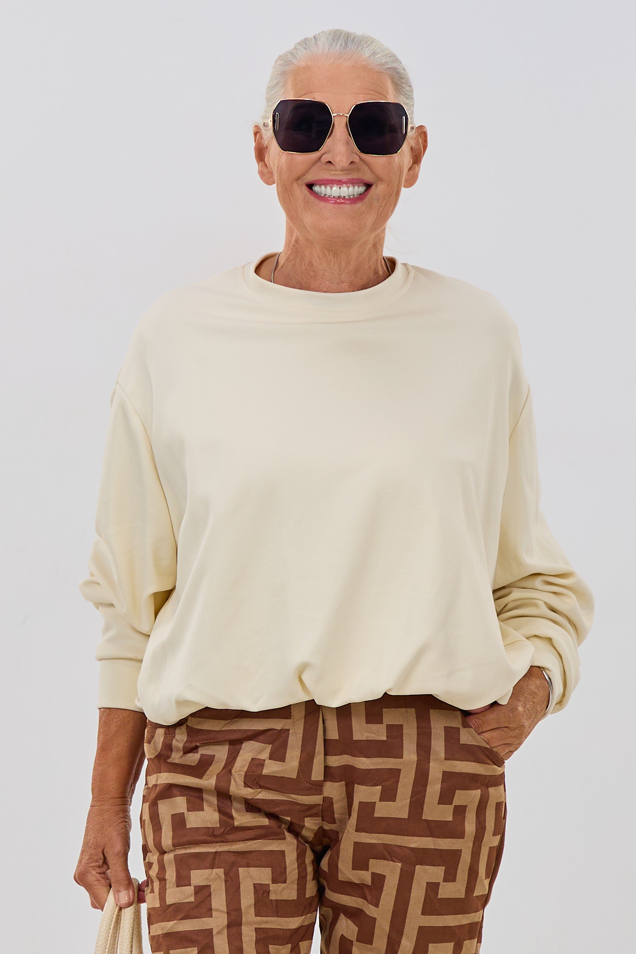 kurzes Sweaty im Balloon-Style, creme