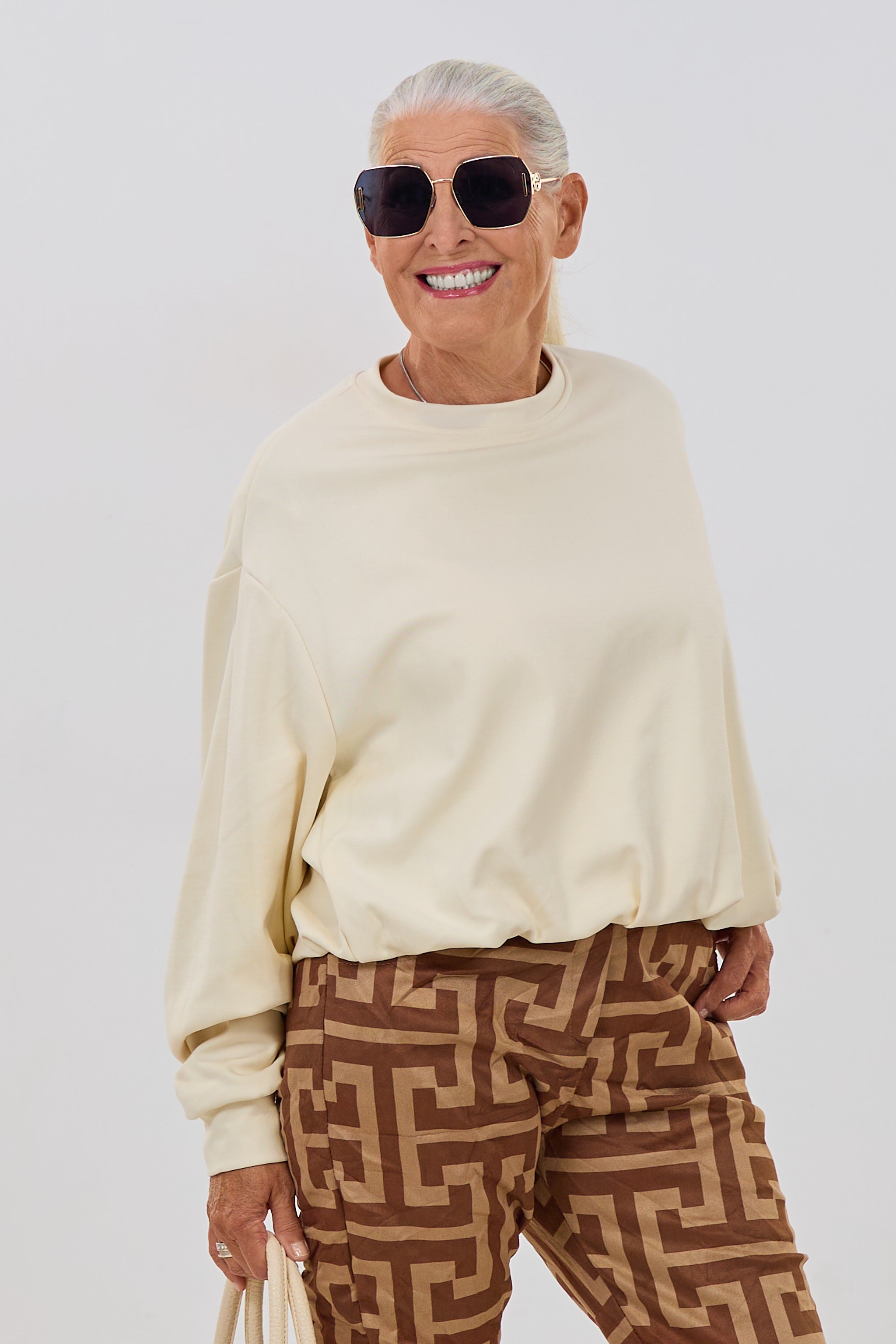 kurzes Sweaty im Balloon-Style, creme