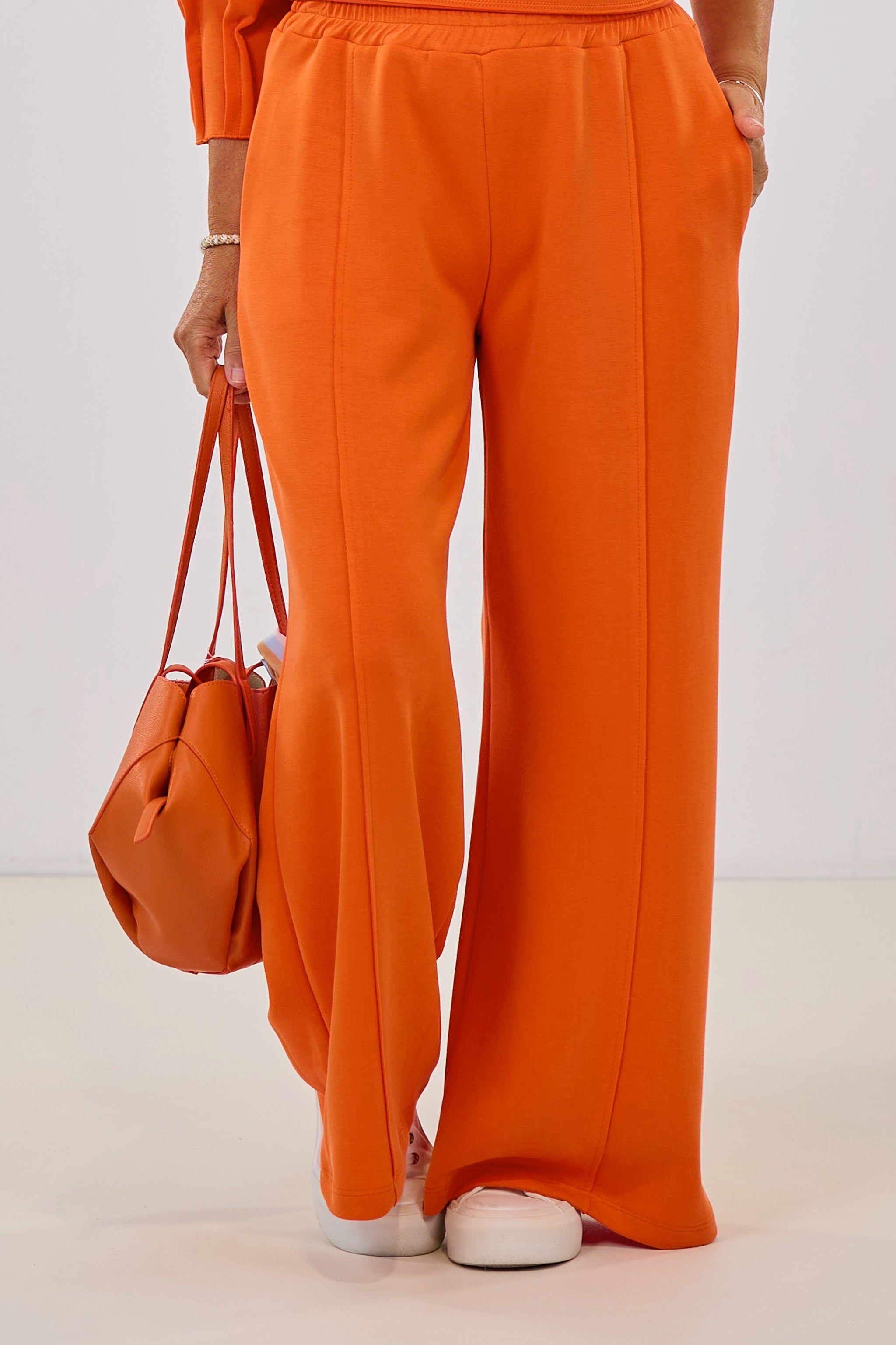 Cozy Hose mit Biese, orange