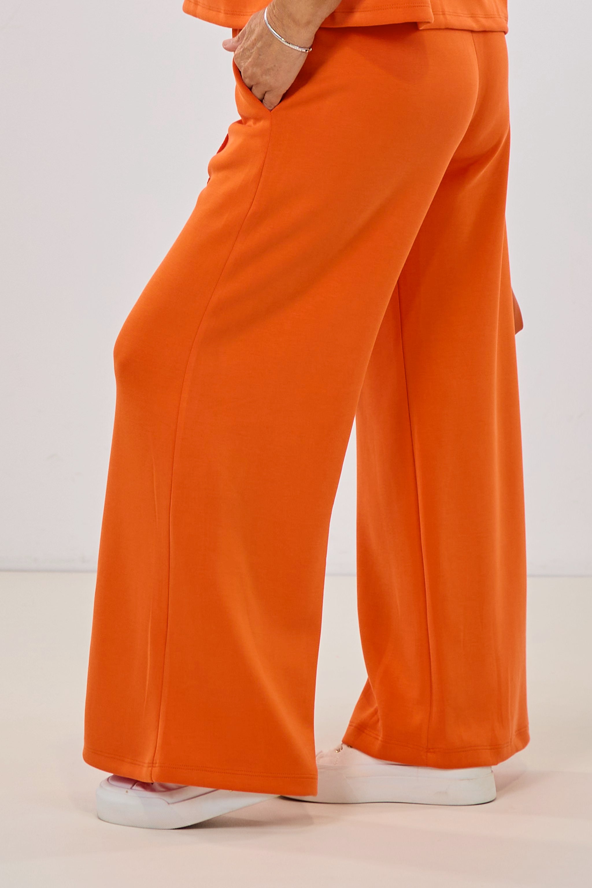 Cozy Hose mit Biese, orange